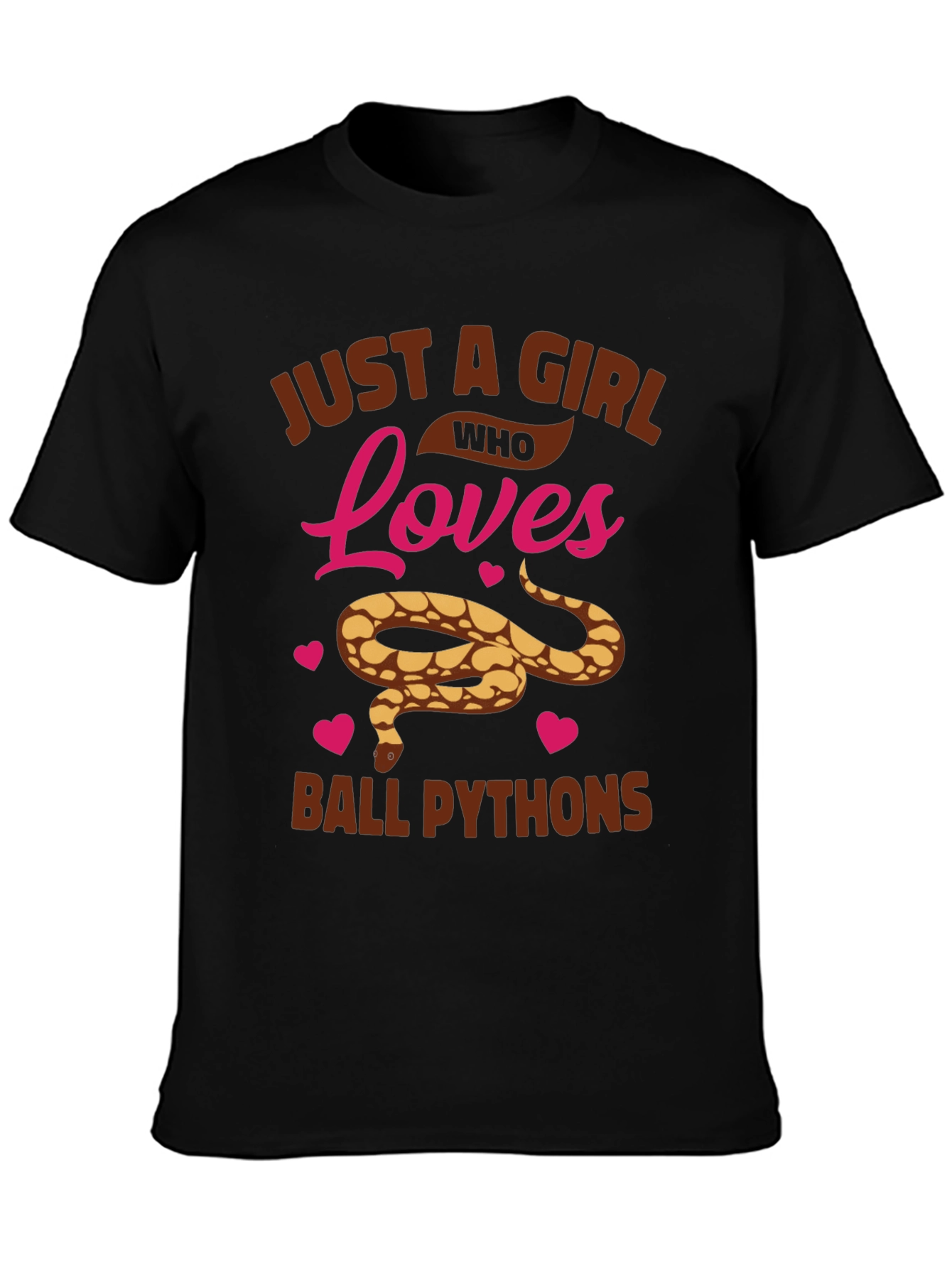 Girl Loves Ball Pythons Graphic T-Shirt