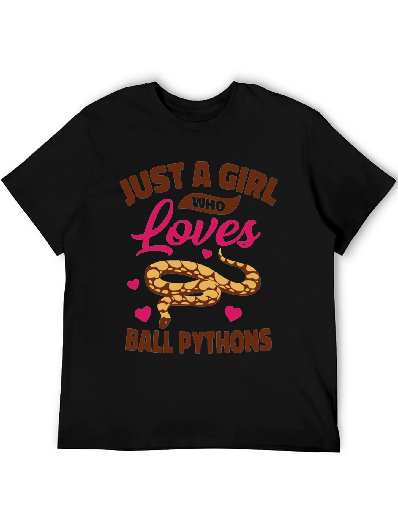 Girl Loves Ball Pythons Graphic T-Shirt