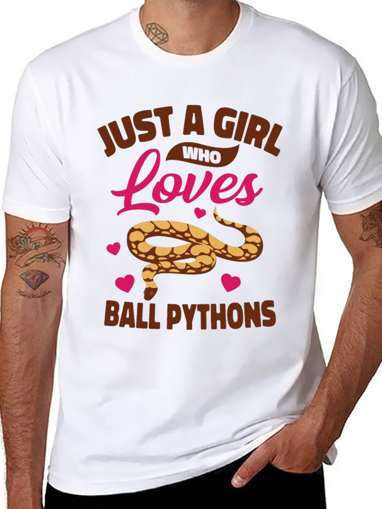 Girl Loves Ball Pythons Graphic T-Shirt