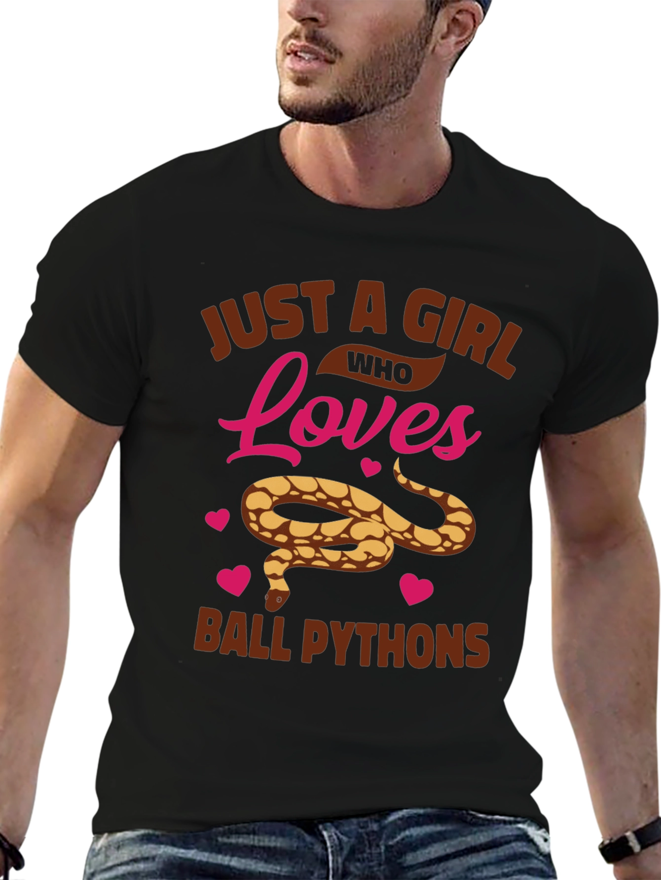 Girl Loves Ball Pythons Graphic T-Shirt