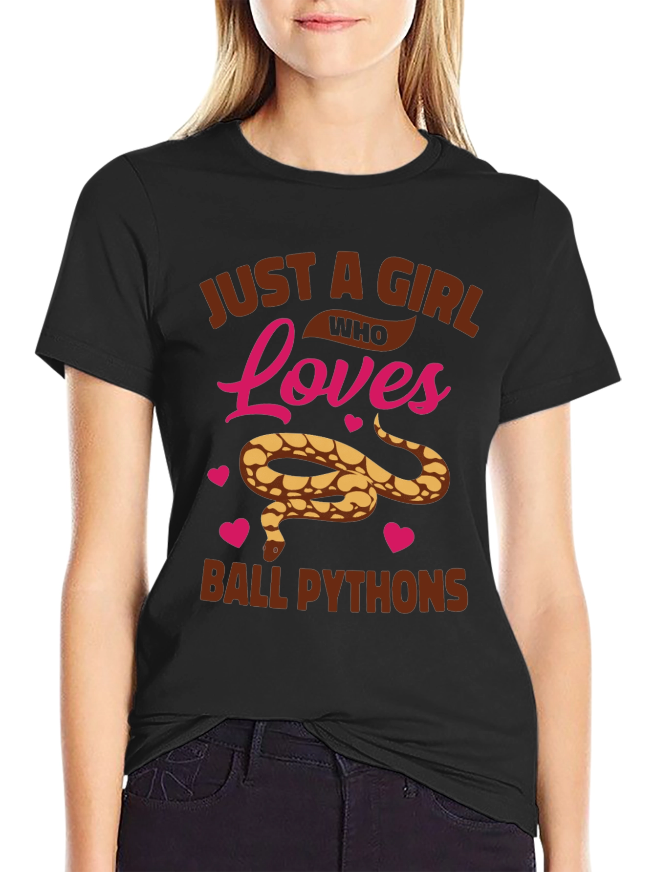 Girl Loves Ball Pythons Graphic T-Shirt