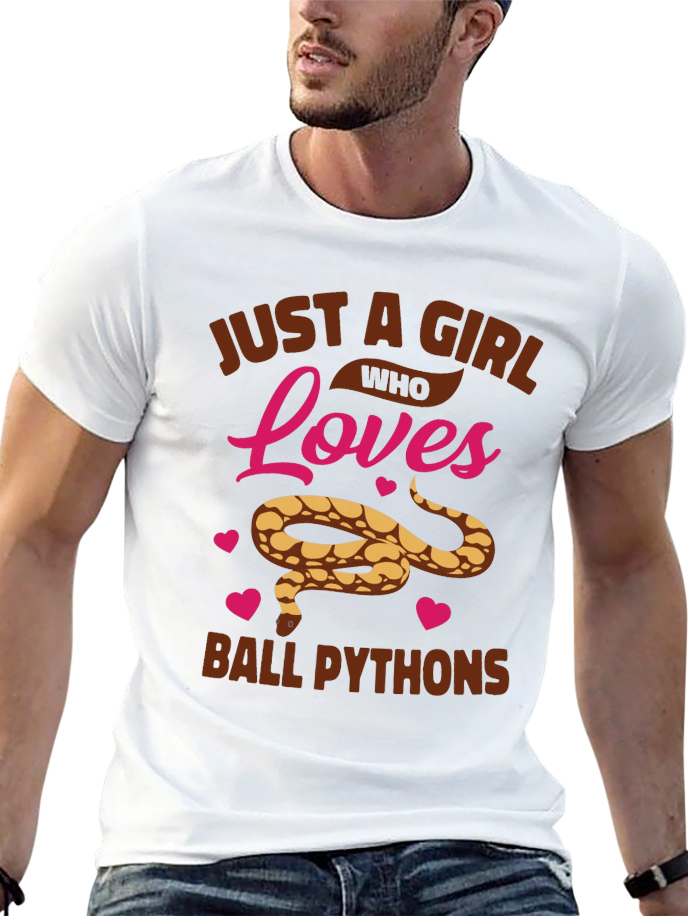 Girl Loves Ball Pythons Graphic T-Shirt