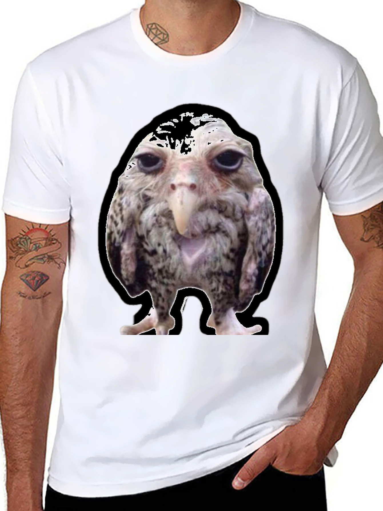 Funny Bird Graphic Tee - Unique Novelty T-Shirt
