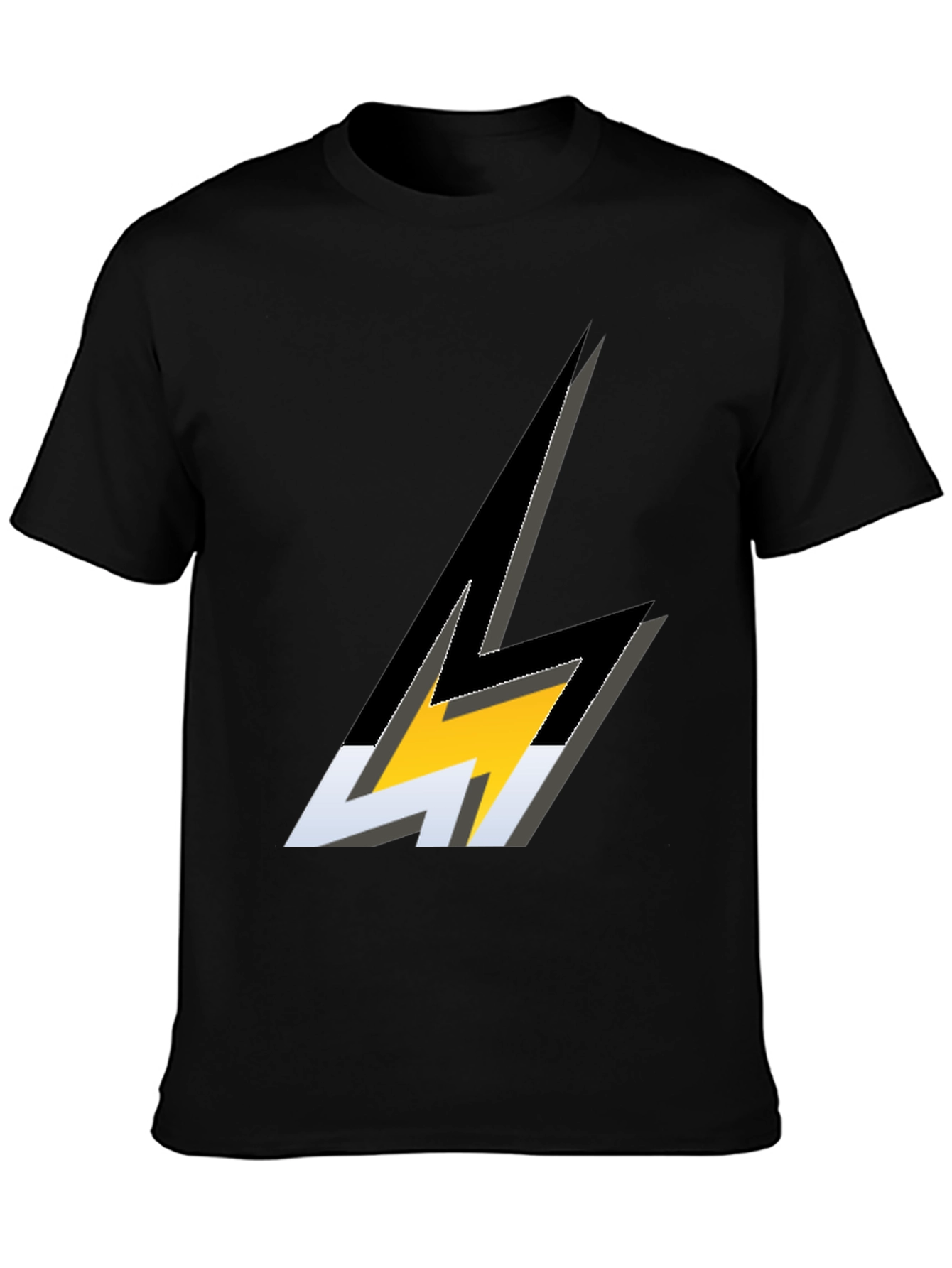Lightning Bolt Graphic Black T-Shirt
