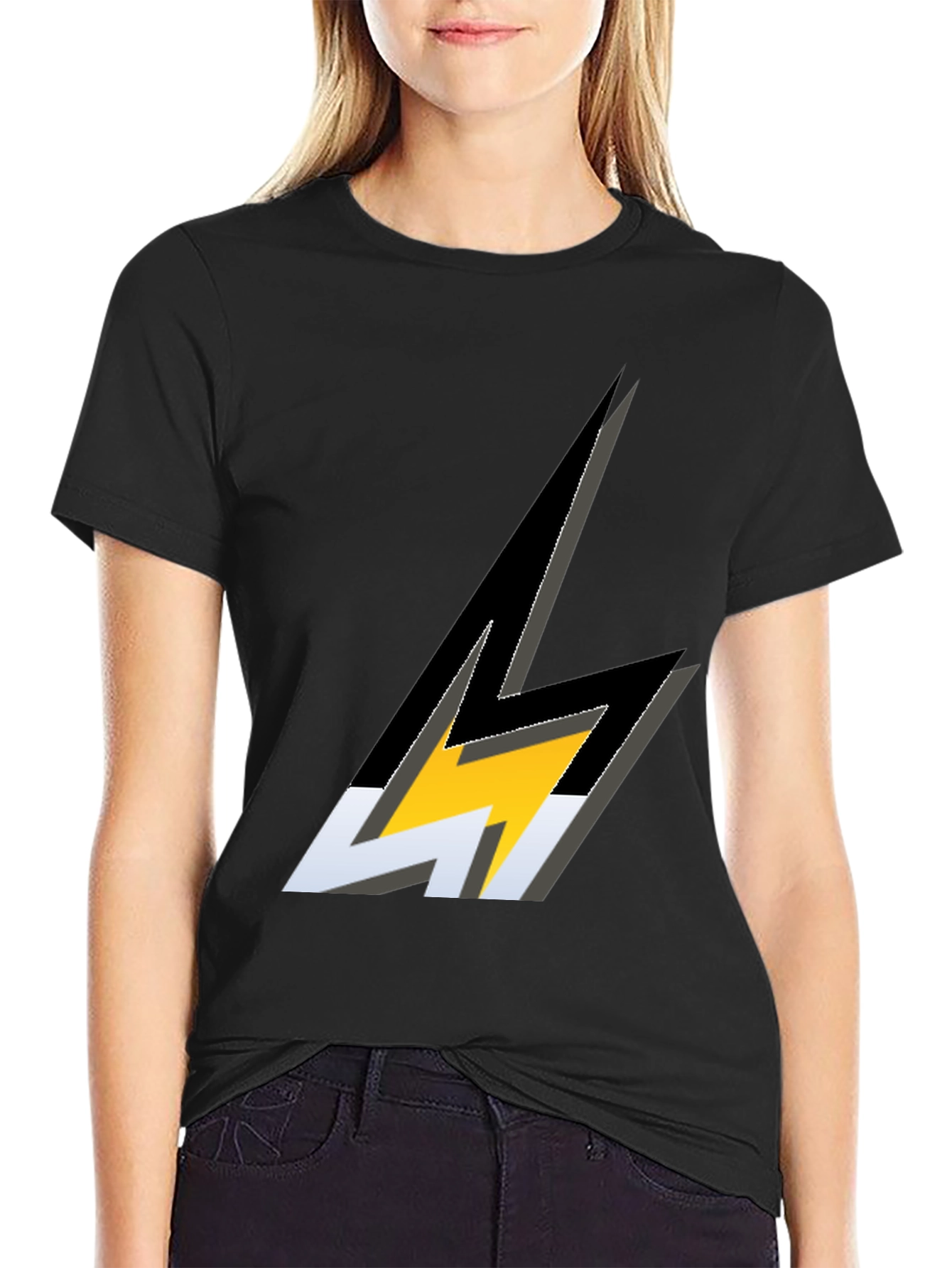Lightning Bolt Graphic Black T-Shirt