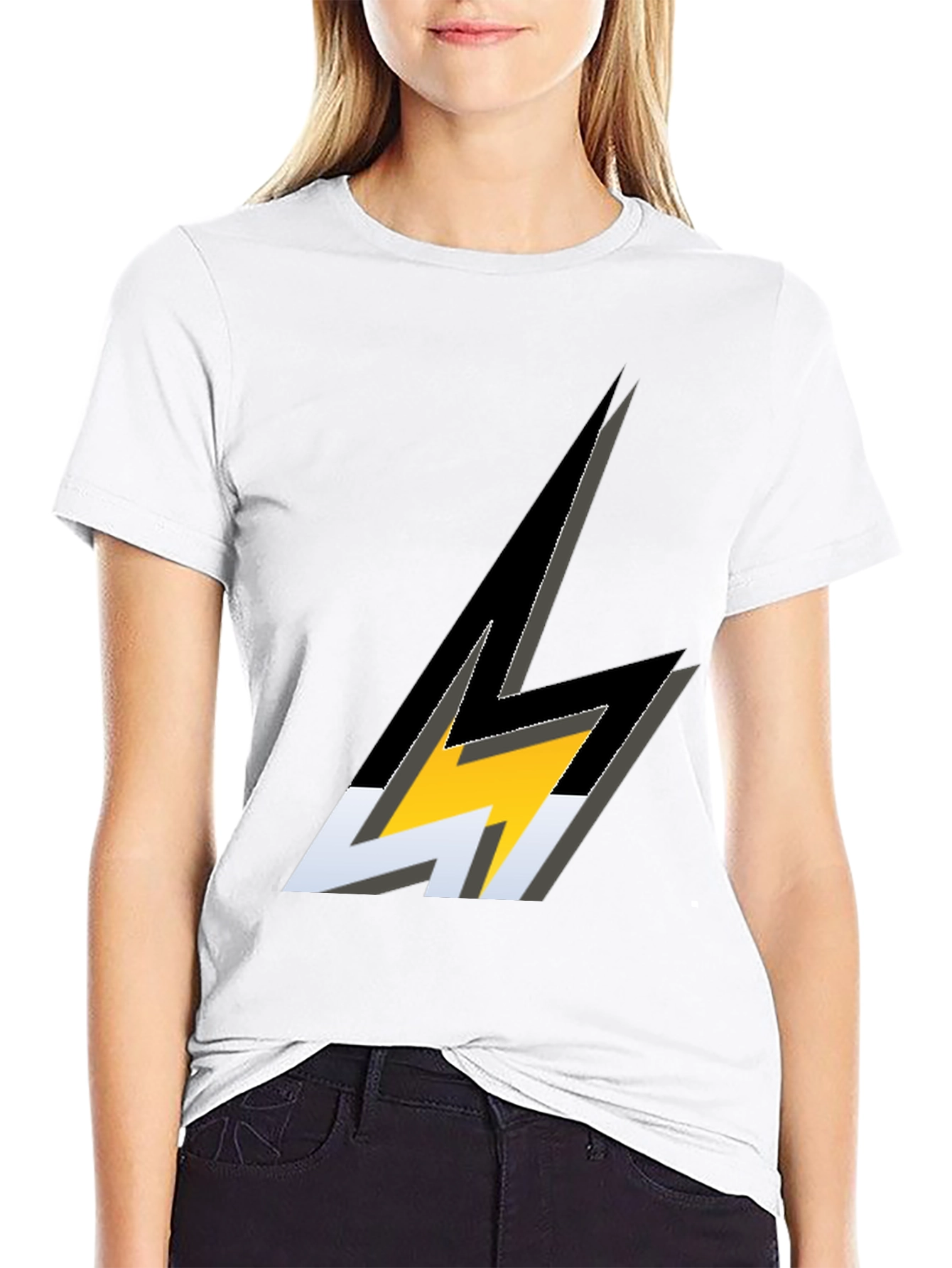 Lightning Bolt Graphic Black T-Shirt
