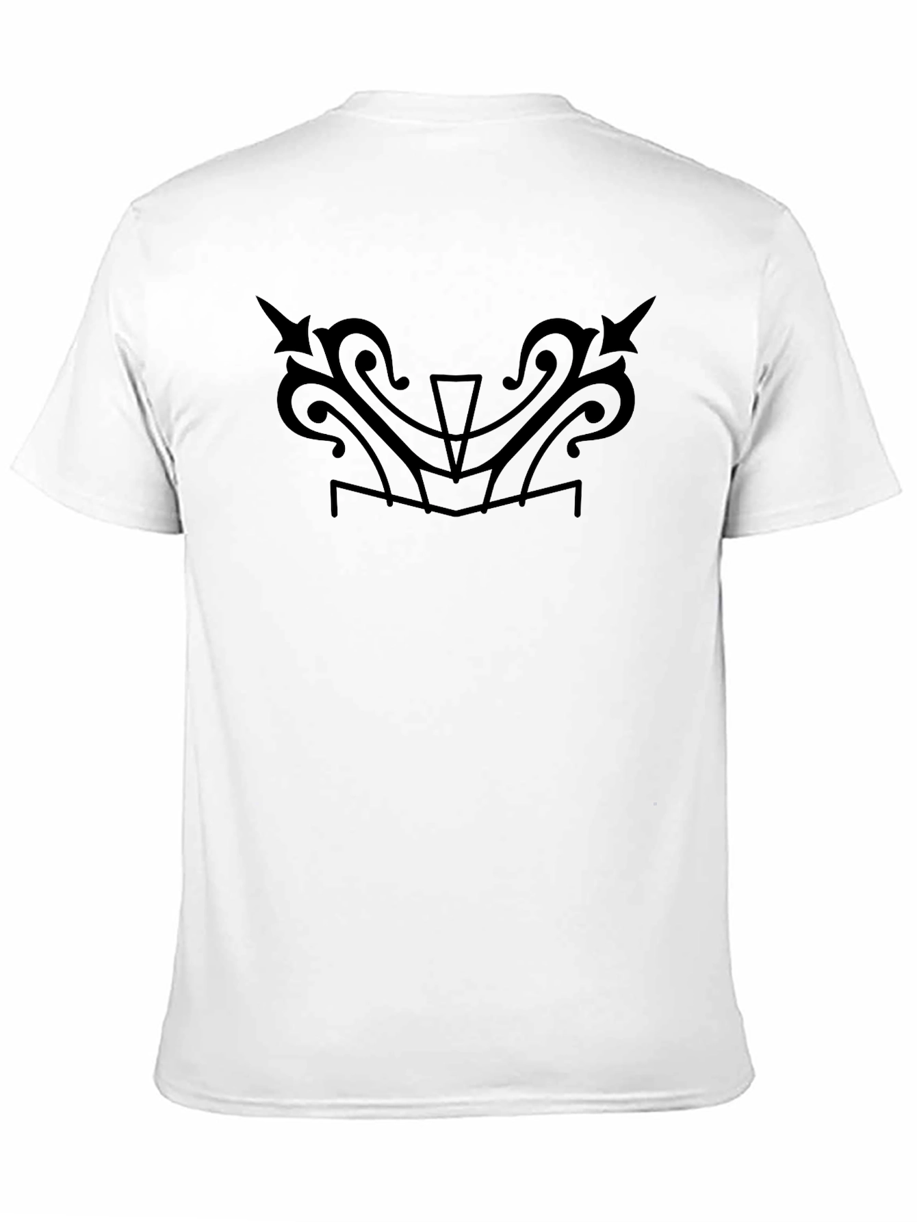 Stylish Black T-Shirt with Unique Tribal Design