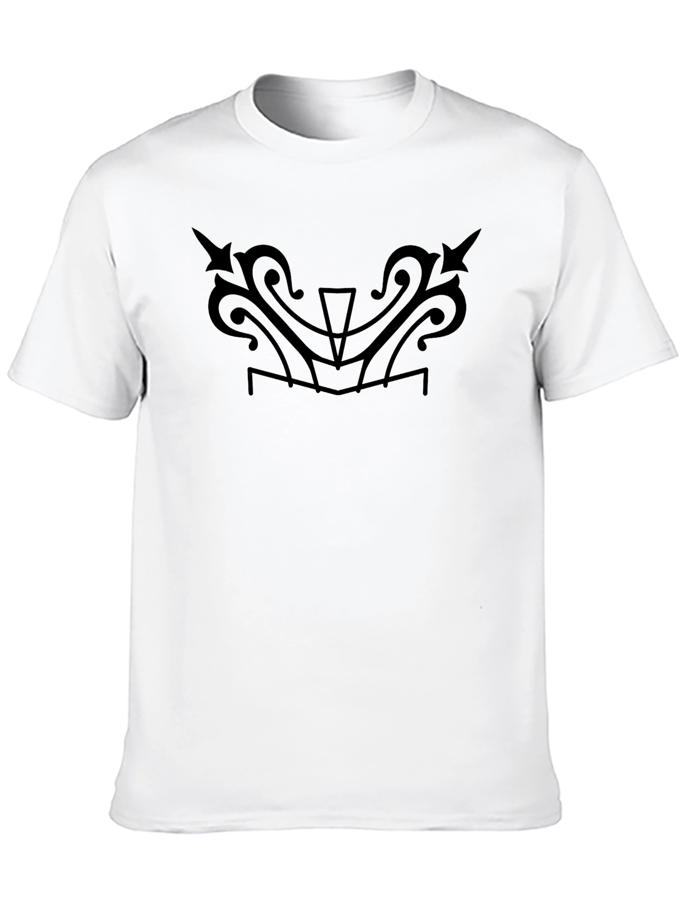 Stylish Black T-Shirt with Unique Tribal Design
