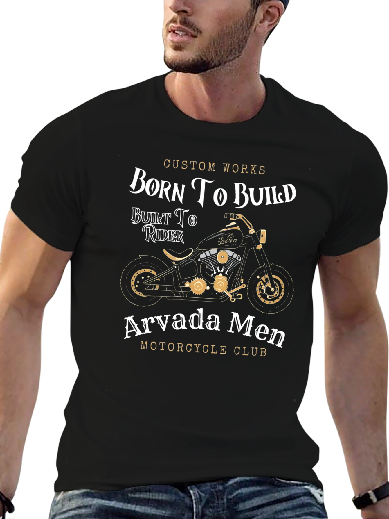 Born To Build Motorcycle Club Graphic T-Shirt