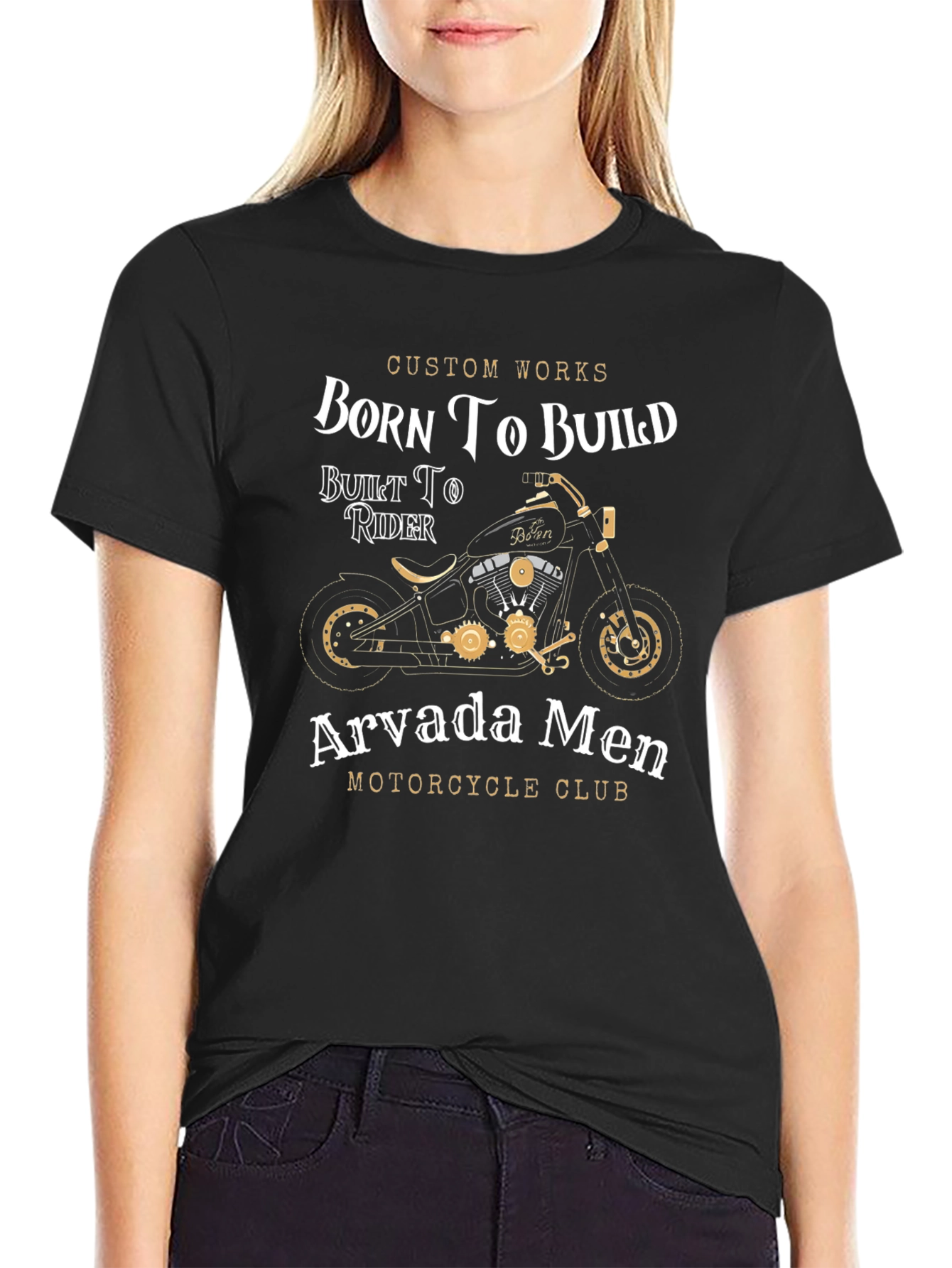 Born To Build Motorcycle Club Graphic T-Shirt