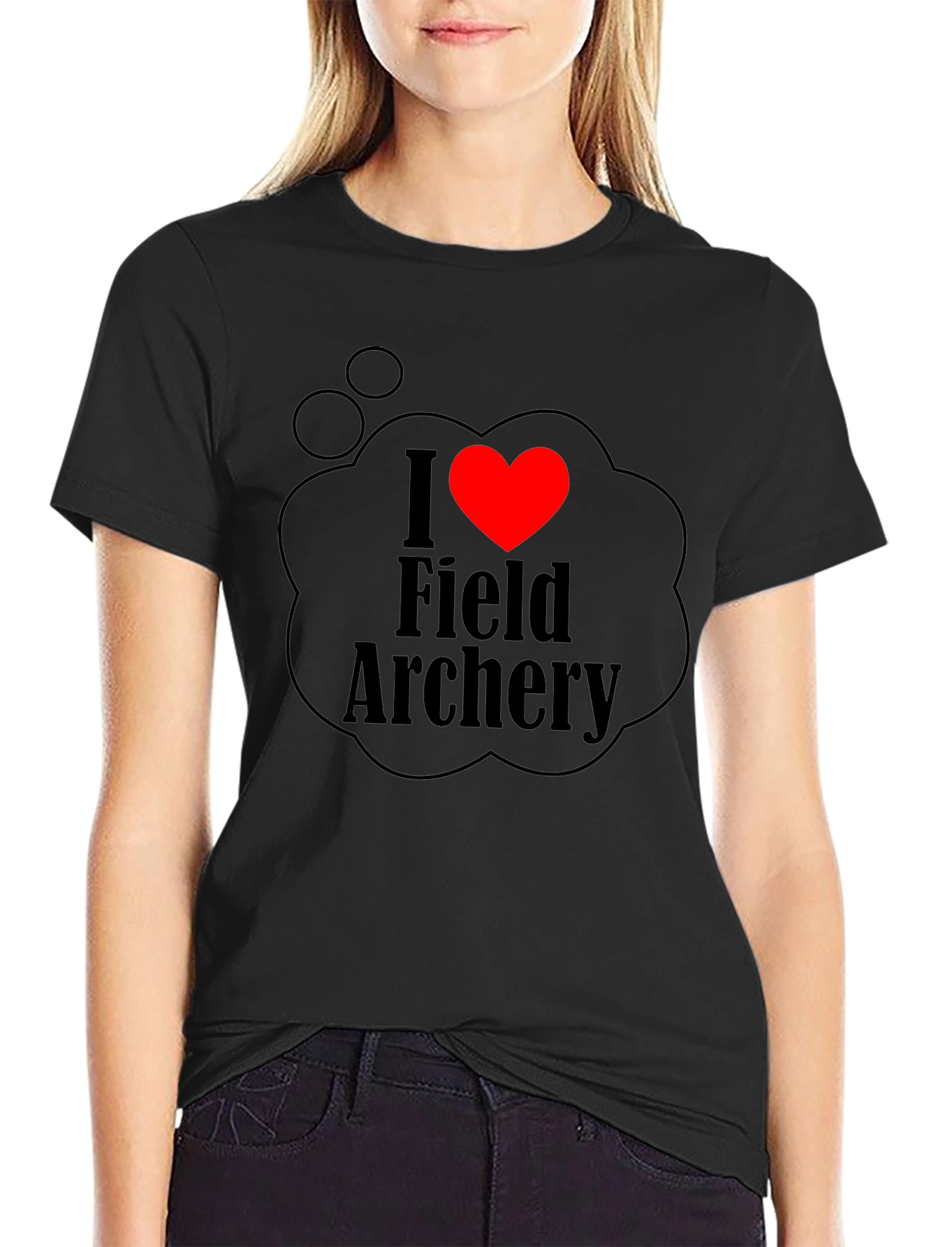 I Heart Field Archery T-Shirt - Black