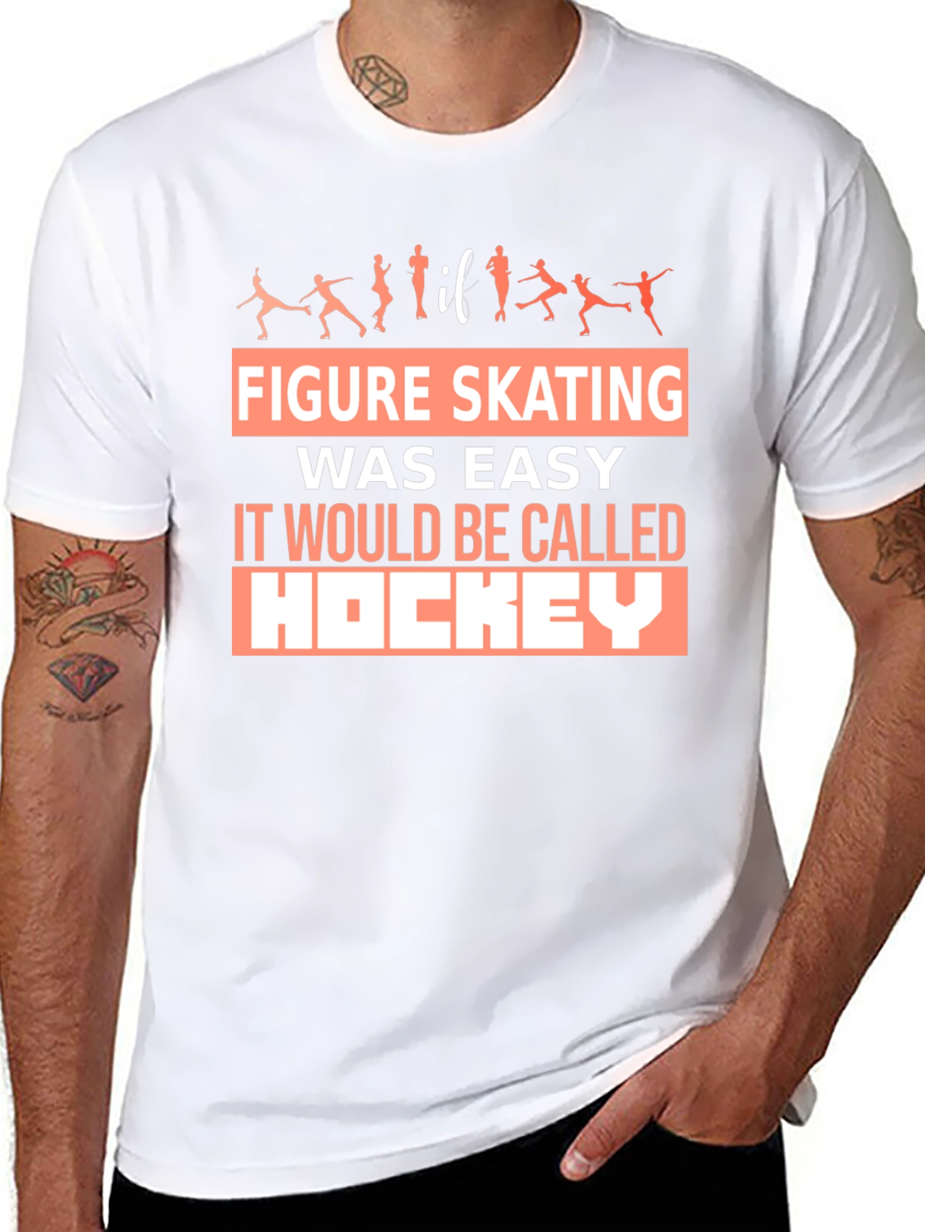 Figure Skating T-Shirt Hockey Funny Skater Tee