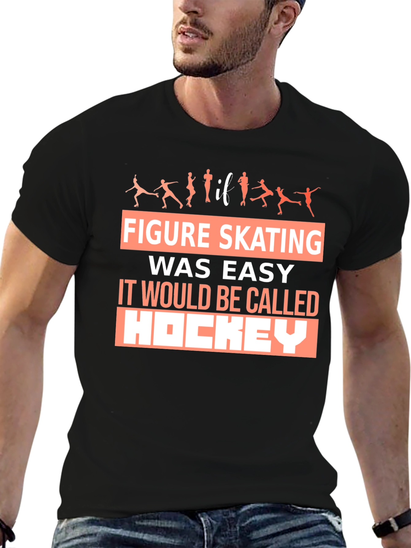 Figure Skating T-Shirt Hockey Funny Skater Tee