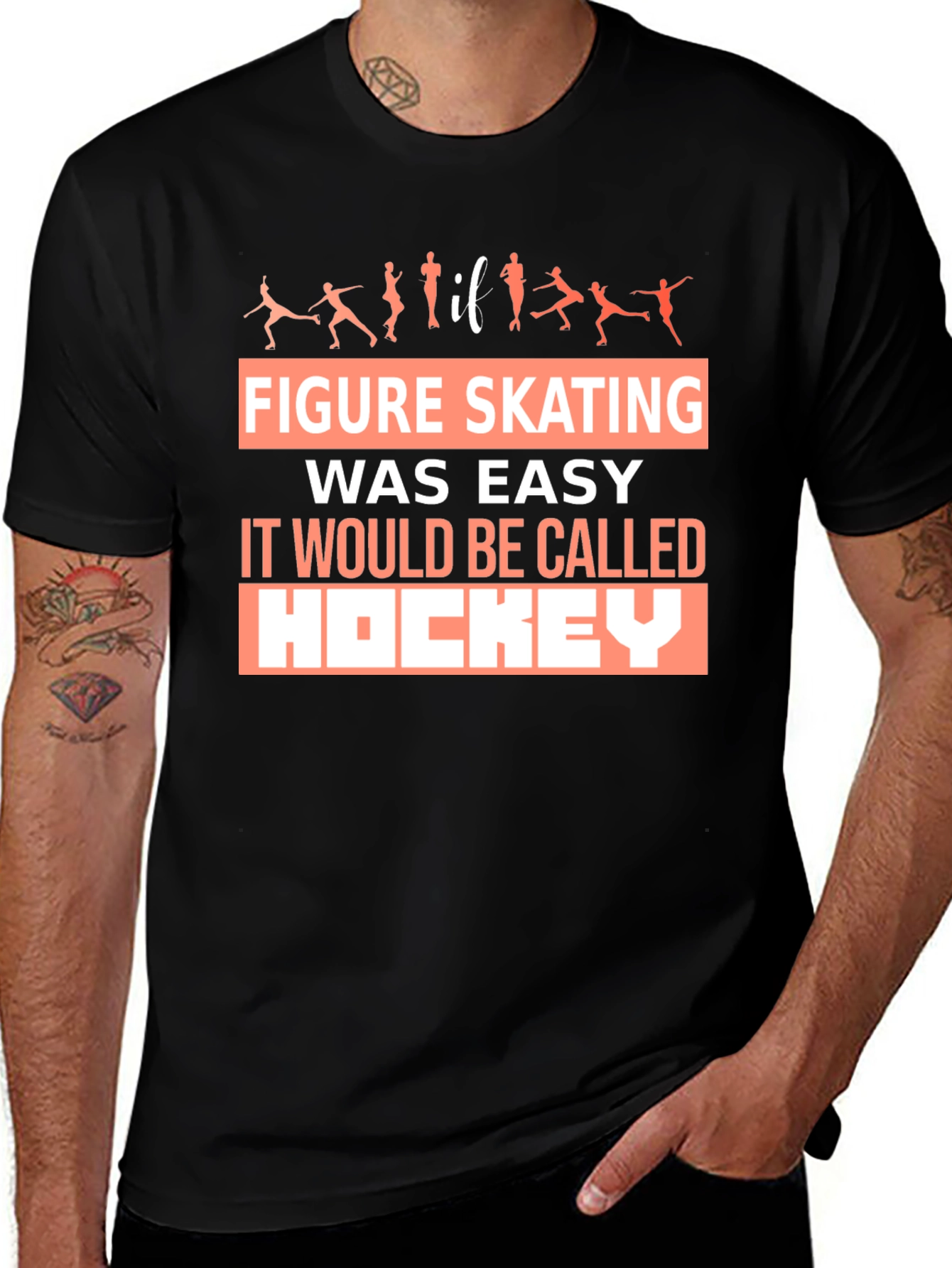 Figure Skating T-Shirt Hockey Funny Skater Tee