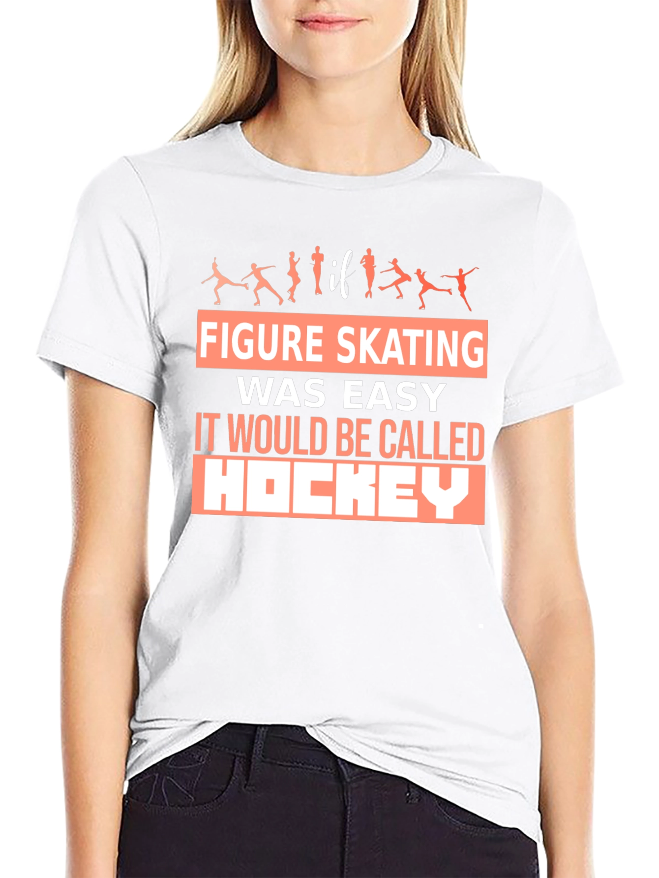 Figure Skating T-Shirt Hockey Funny Skater Tee
