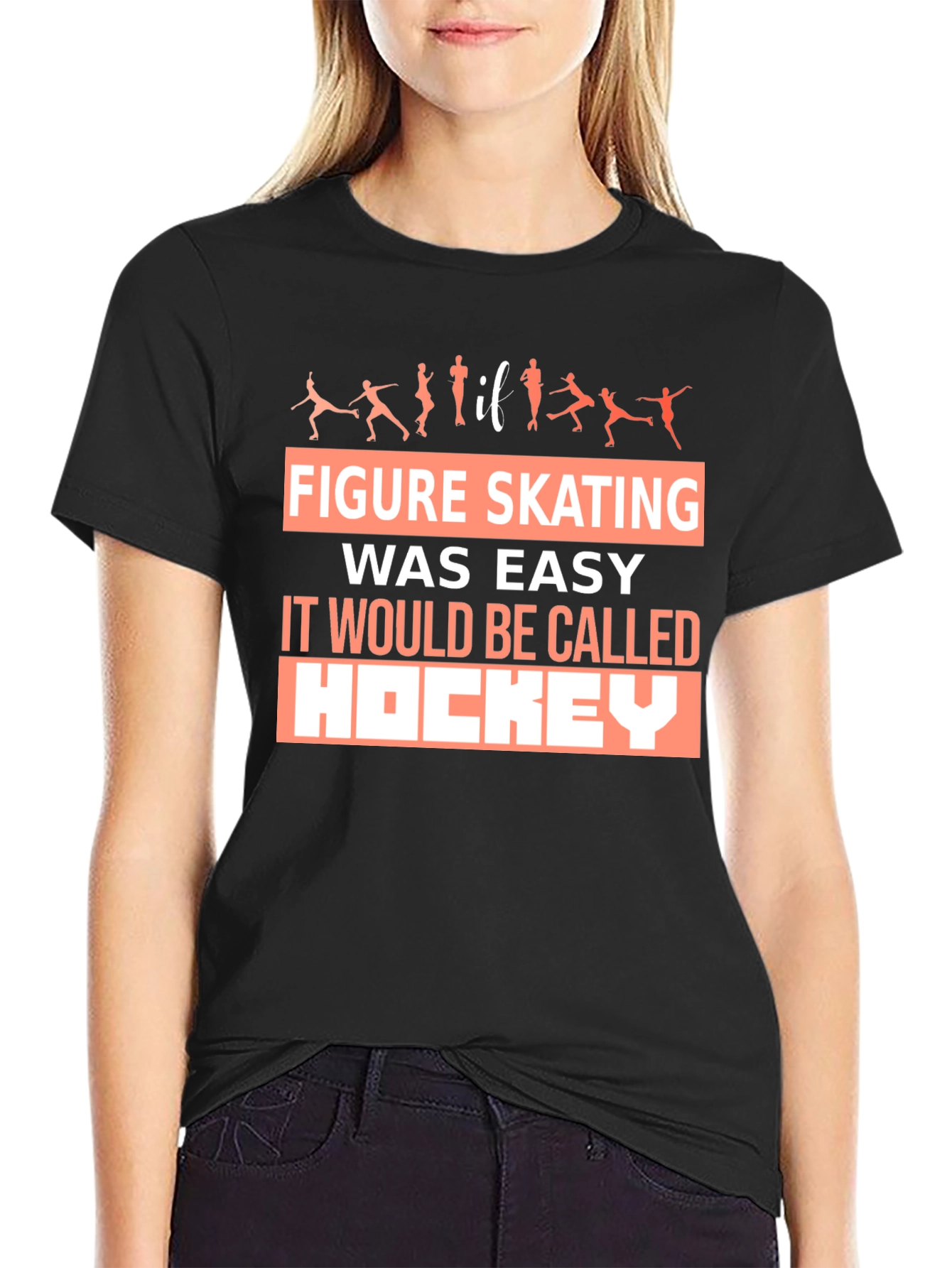 Figure Skating T-Shirt Hockey Funny Skater Tee