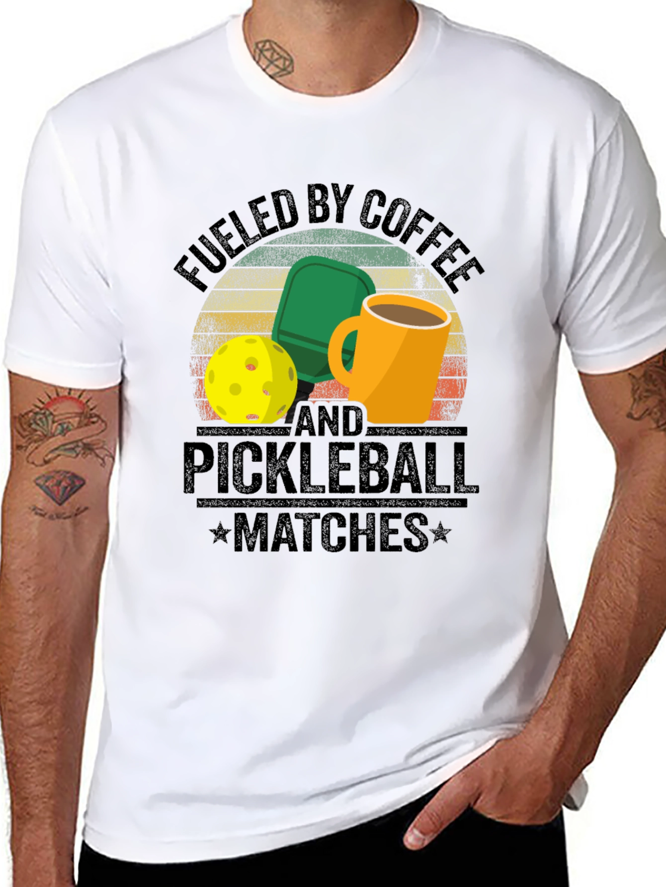 Fueled by Coffee and Pickleball T-Shirt