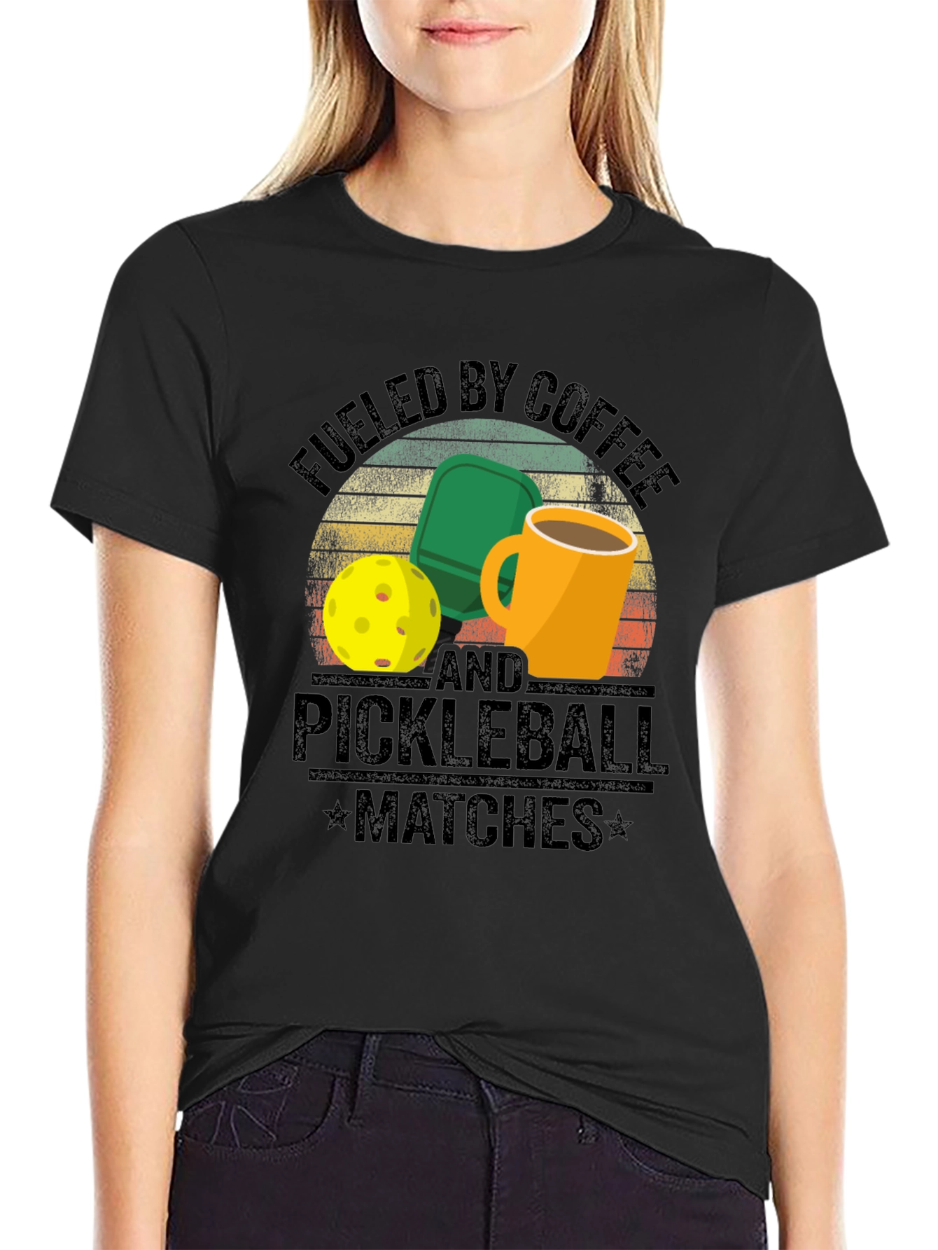 Fueled by Coffee and Pickleball T-Shirt