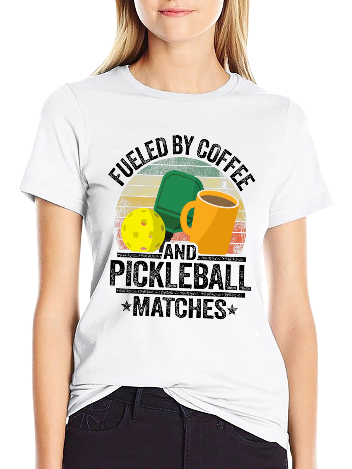 Fueled by Coffee and Pickleball T-Shirt