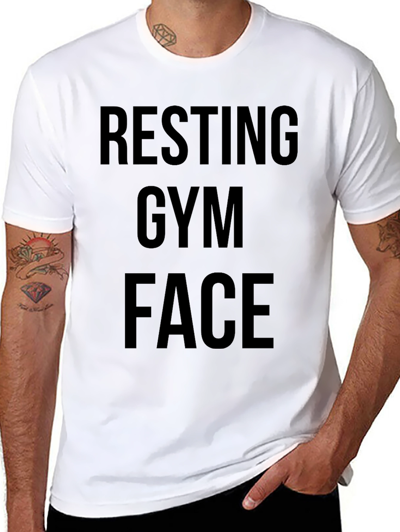Resting Gym Face Graphic T-Shirt