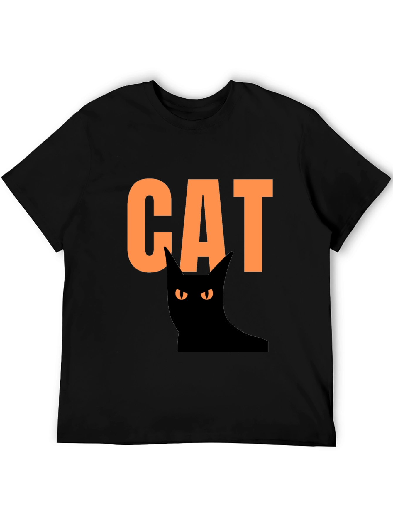 Halloween Cat Graphic Tee - Spooky Fun!