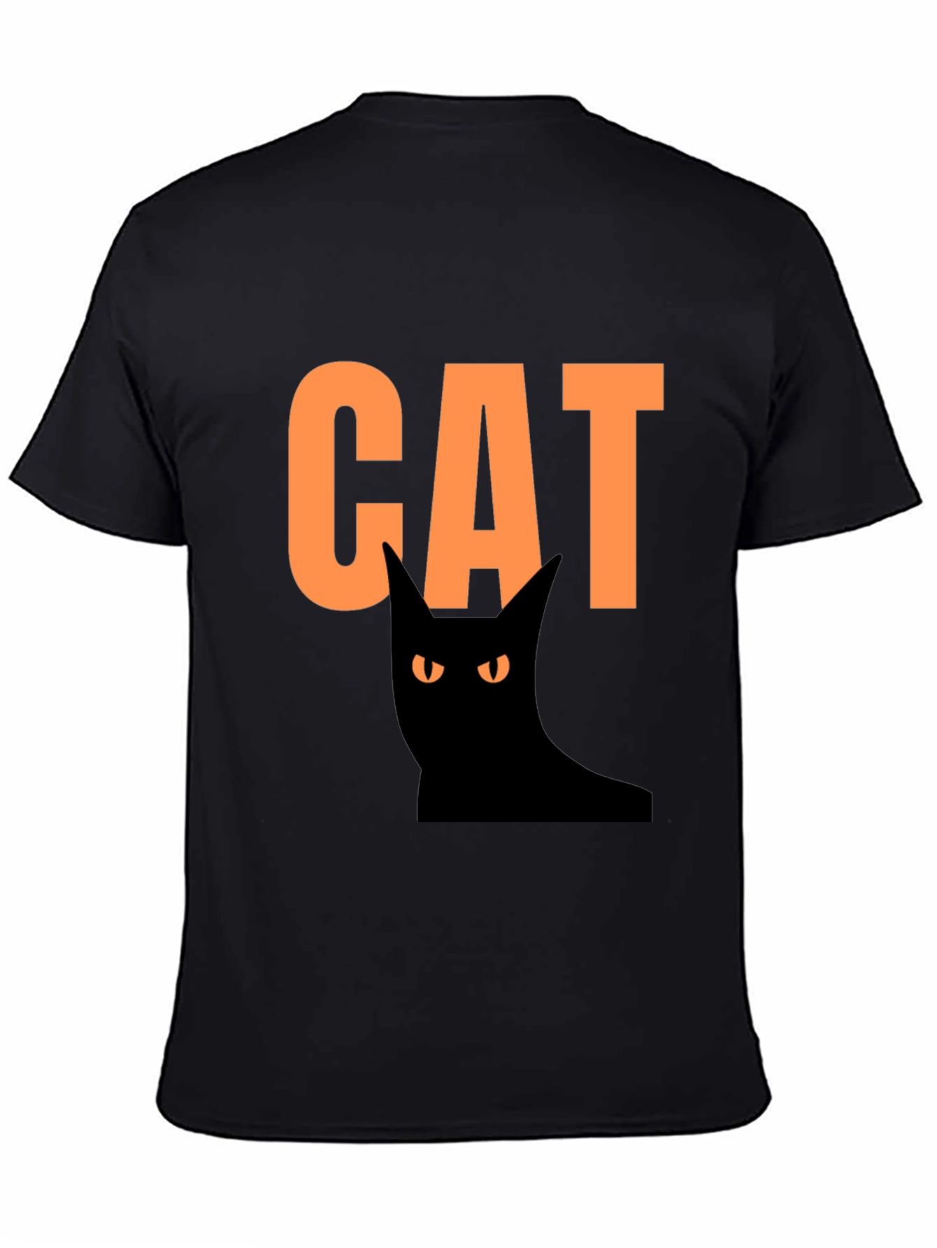 Halloween Cat Graphic Tee - Spooky Fun!