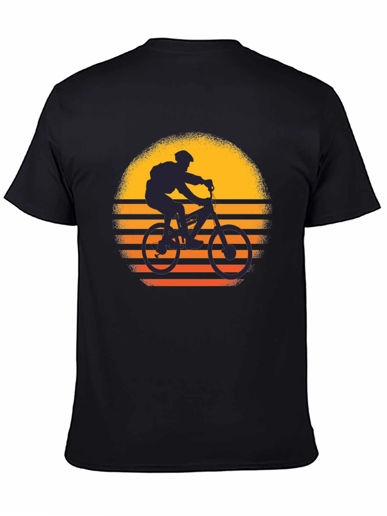 Mountain Bike Sunset Graphic T-Shirt