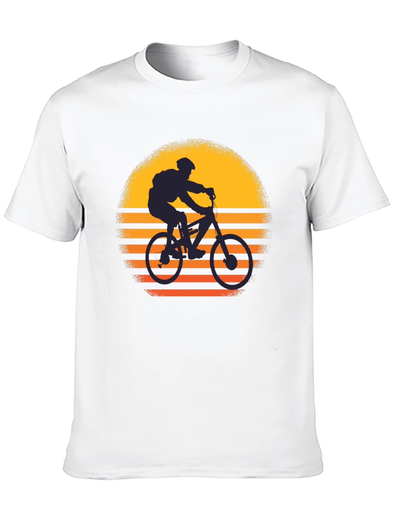 Mountain Bike Sunset Graphic T-Shirt