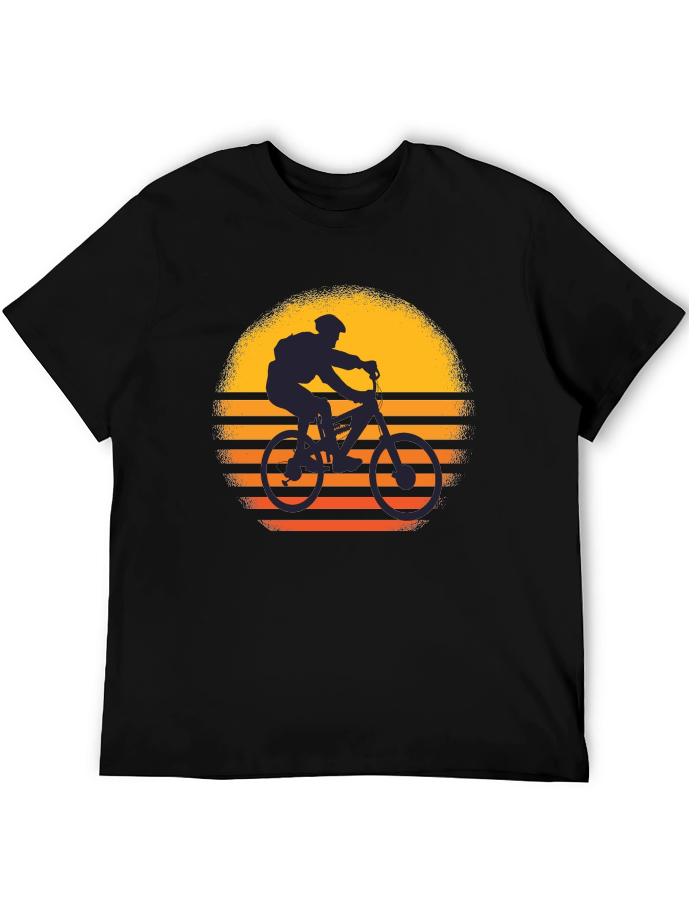 Mountain Bike Sunset Graphic T-Shirt