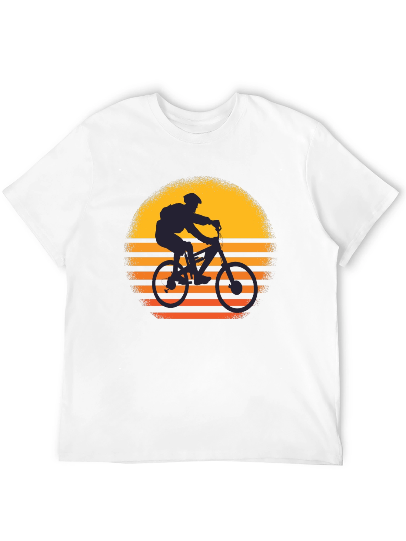 Mountain Bike Sunset Graphic T-Shirt