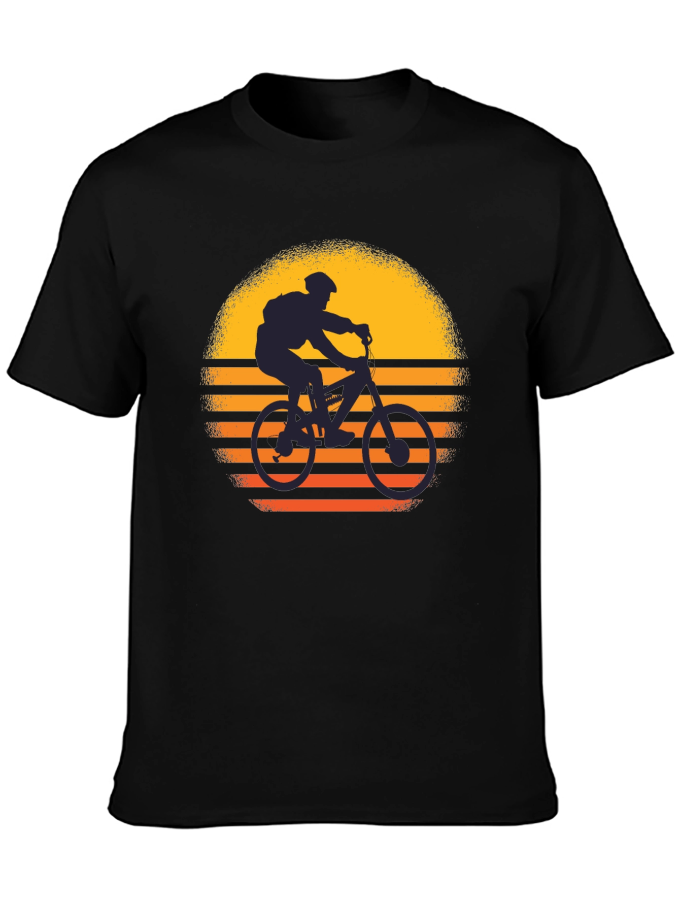 Mountain Bike Sunset Graphic T-Shirt