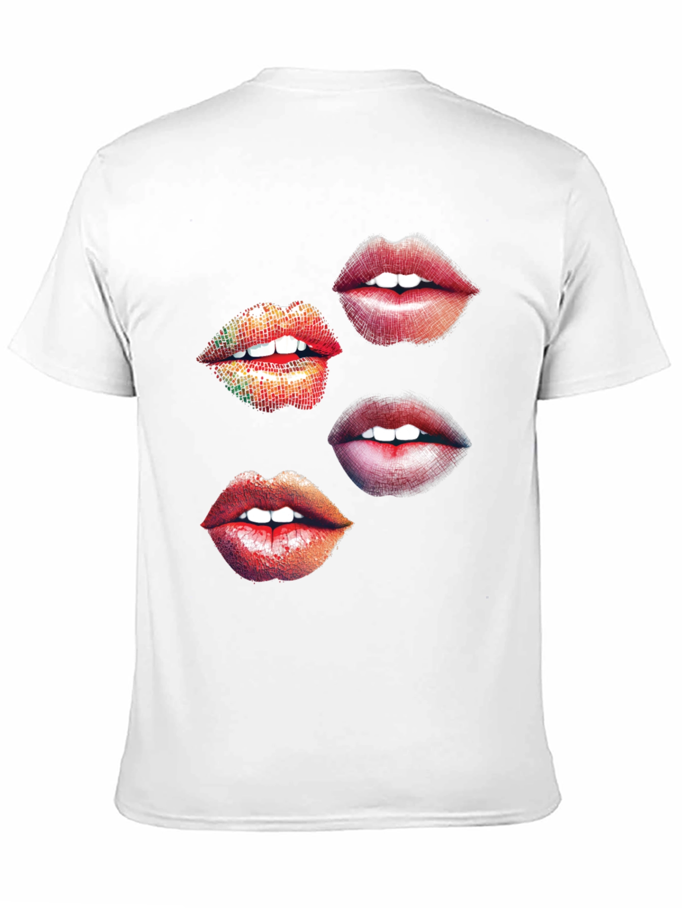 Lips Graphic Print Black T-Shirt