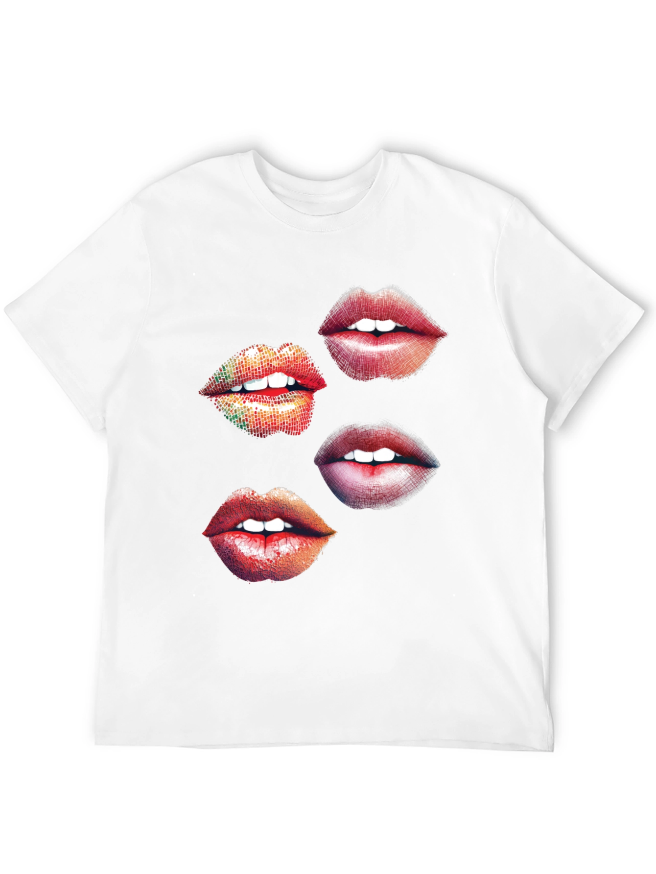 Lips Graphic Print Black T-Shirt
