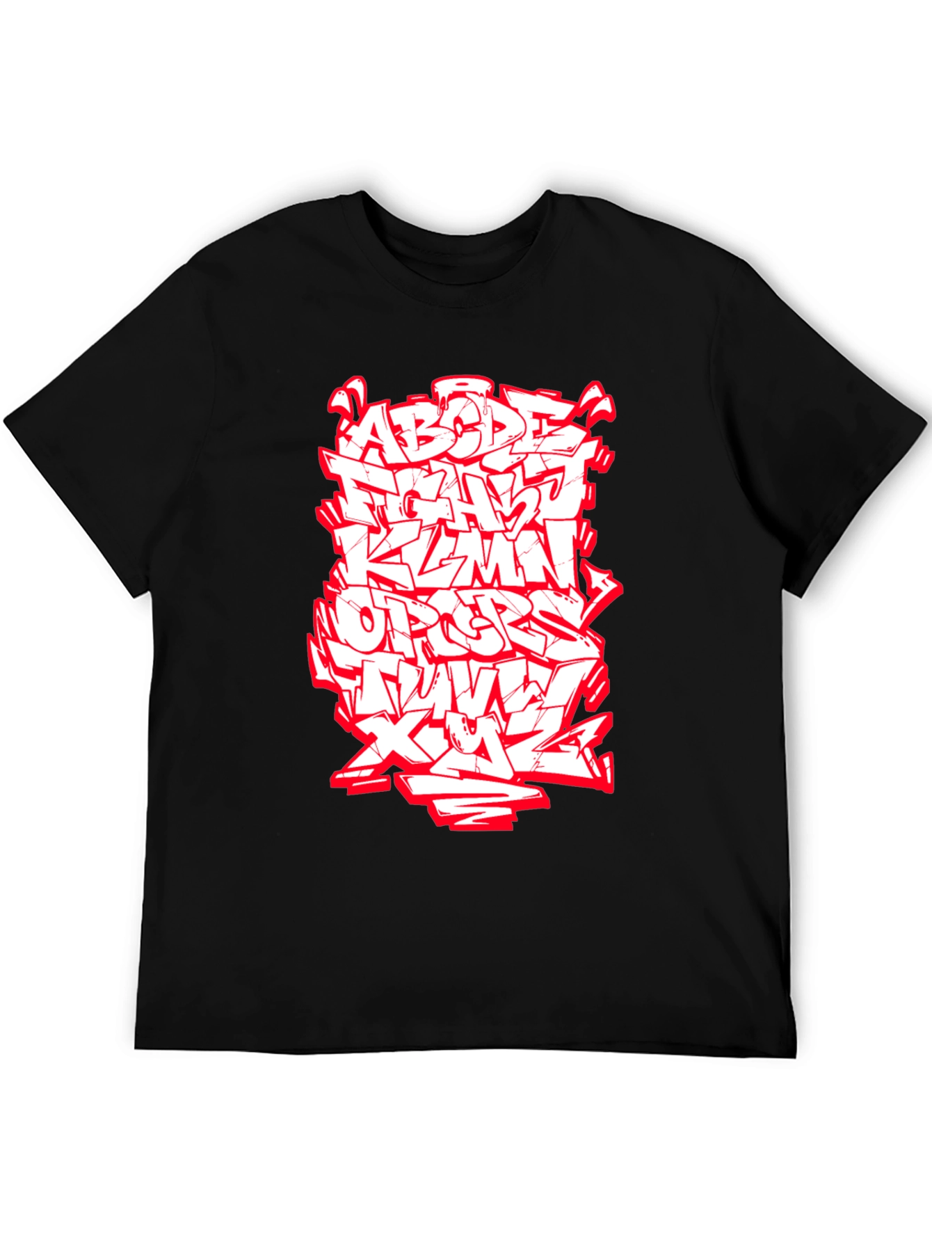 Graffiti Alphabet Graphic Tee - Black