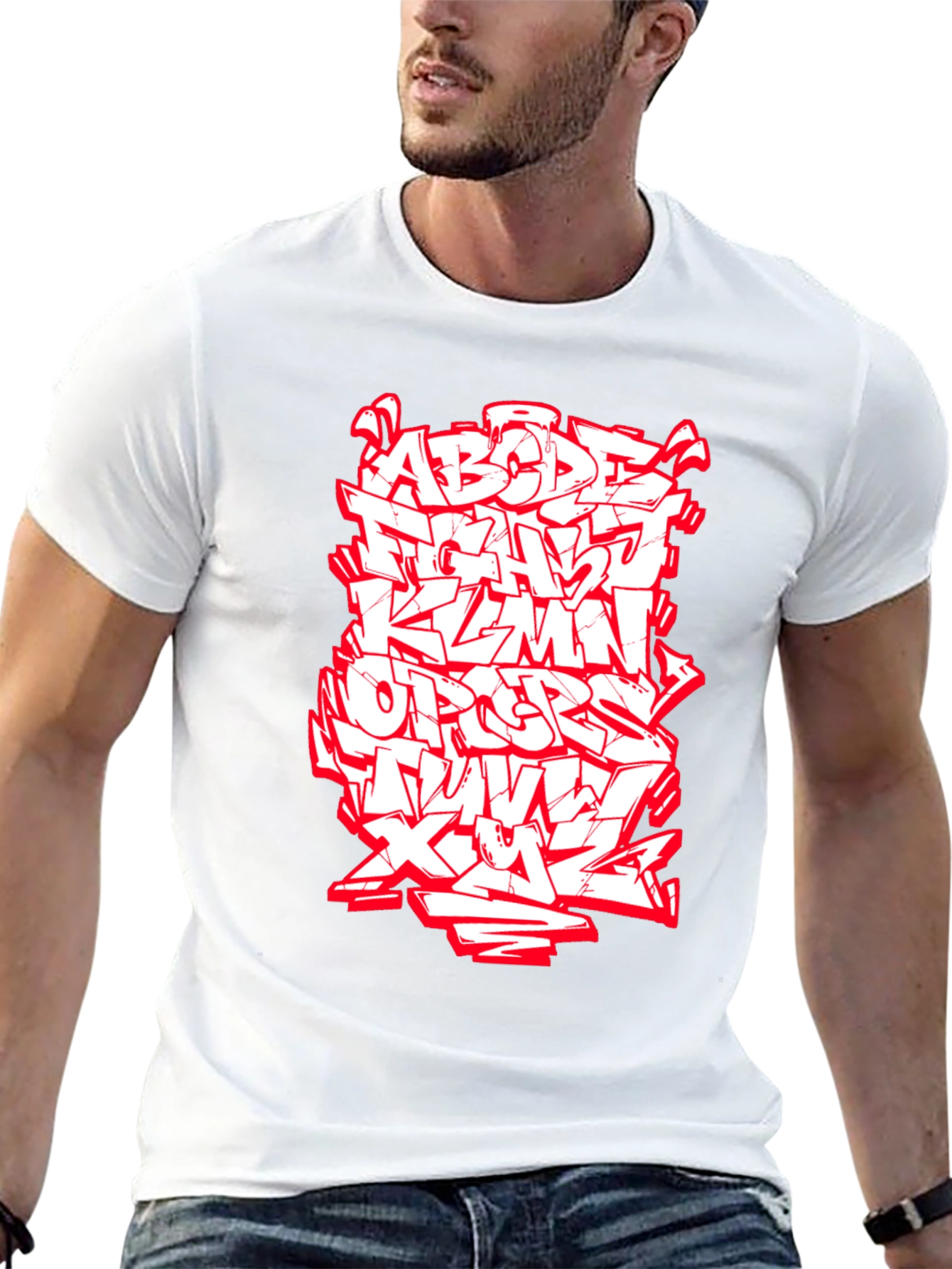 Graffiti Alphabet Graphic Tee - Black