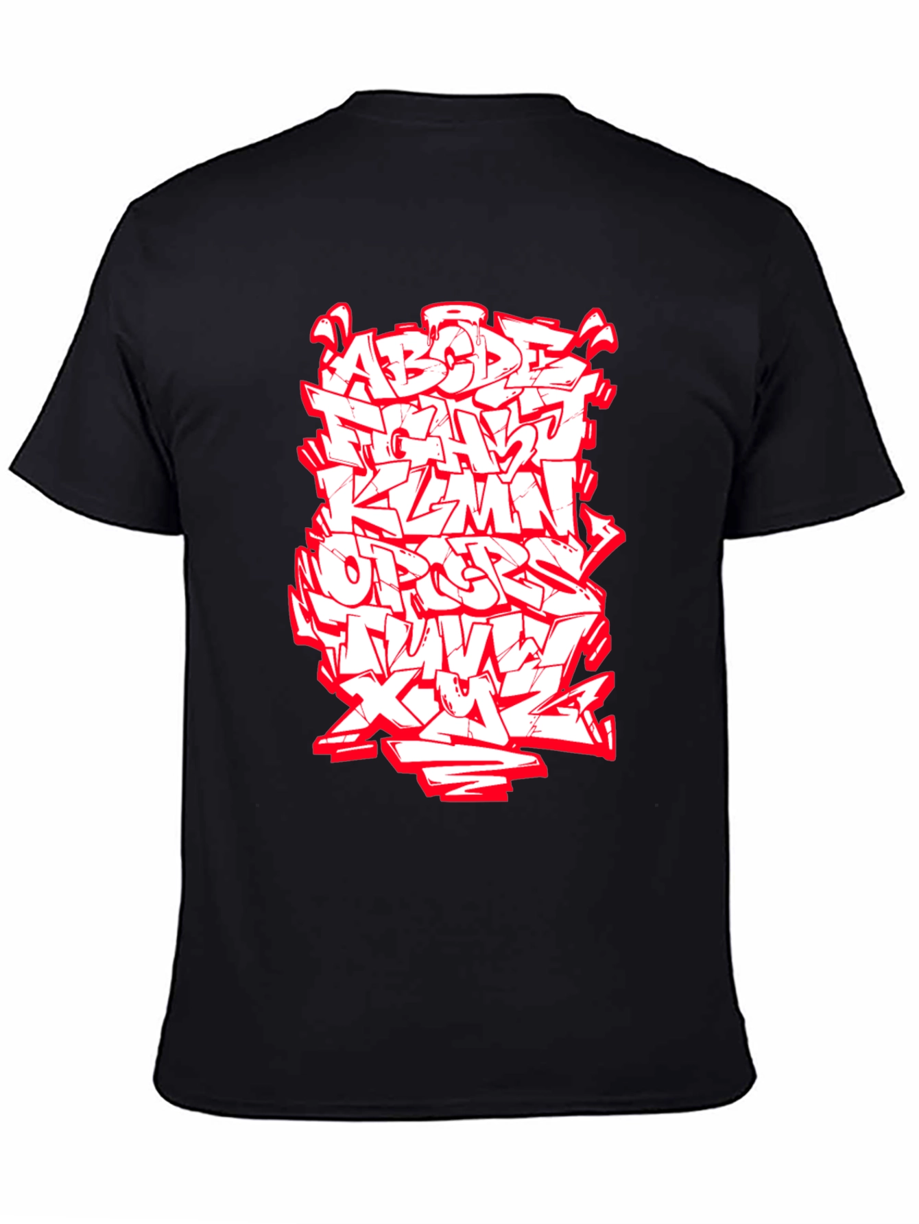 Graffiti Alphabet Graphic Tee - Black