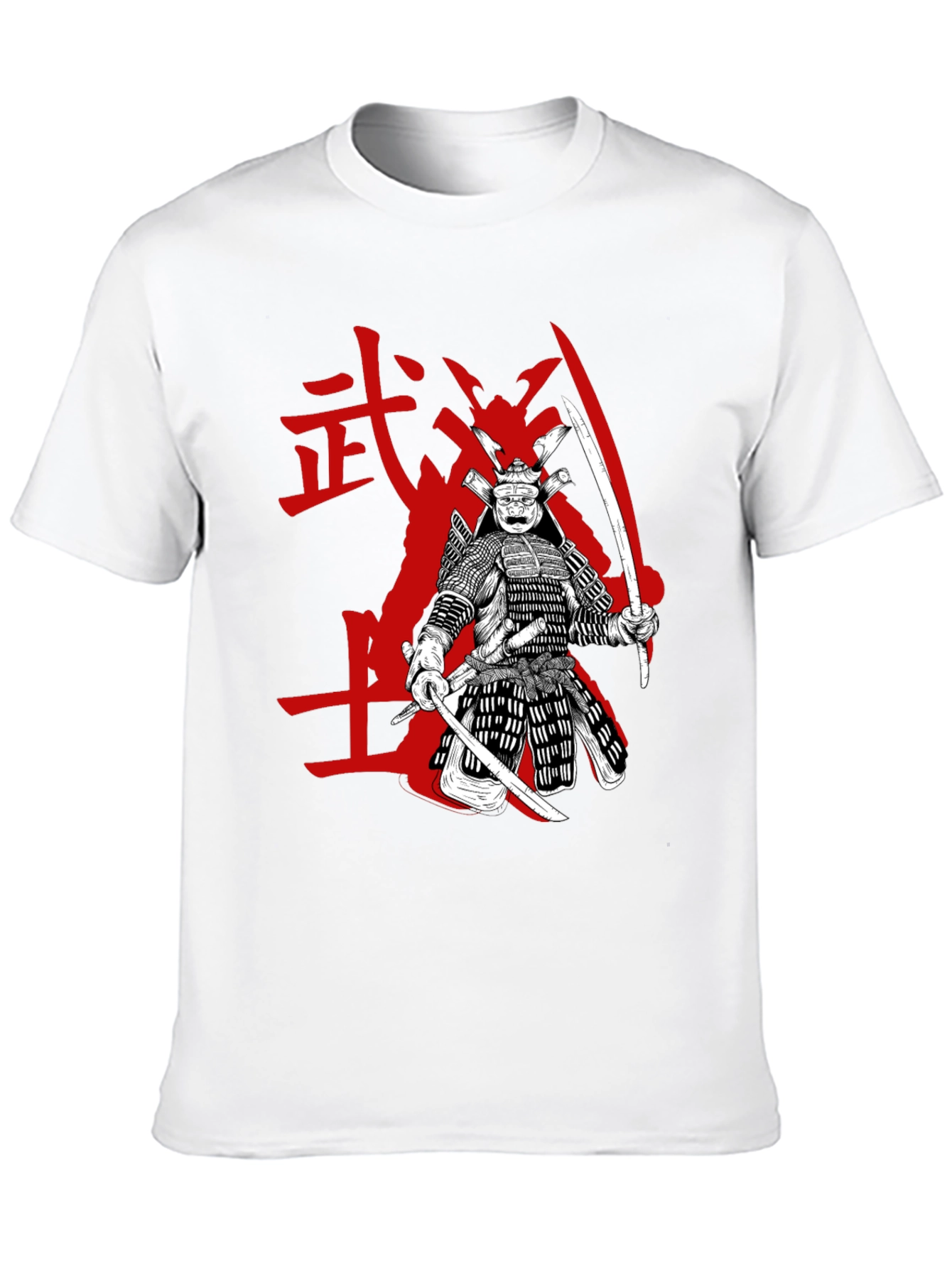 Samurai Graphic Tee - Black Cotton Blend