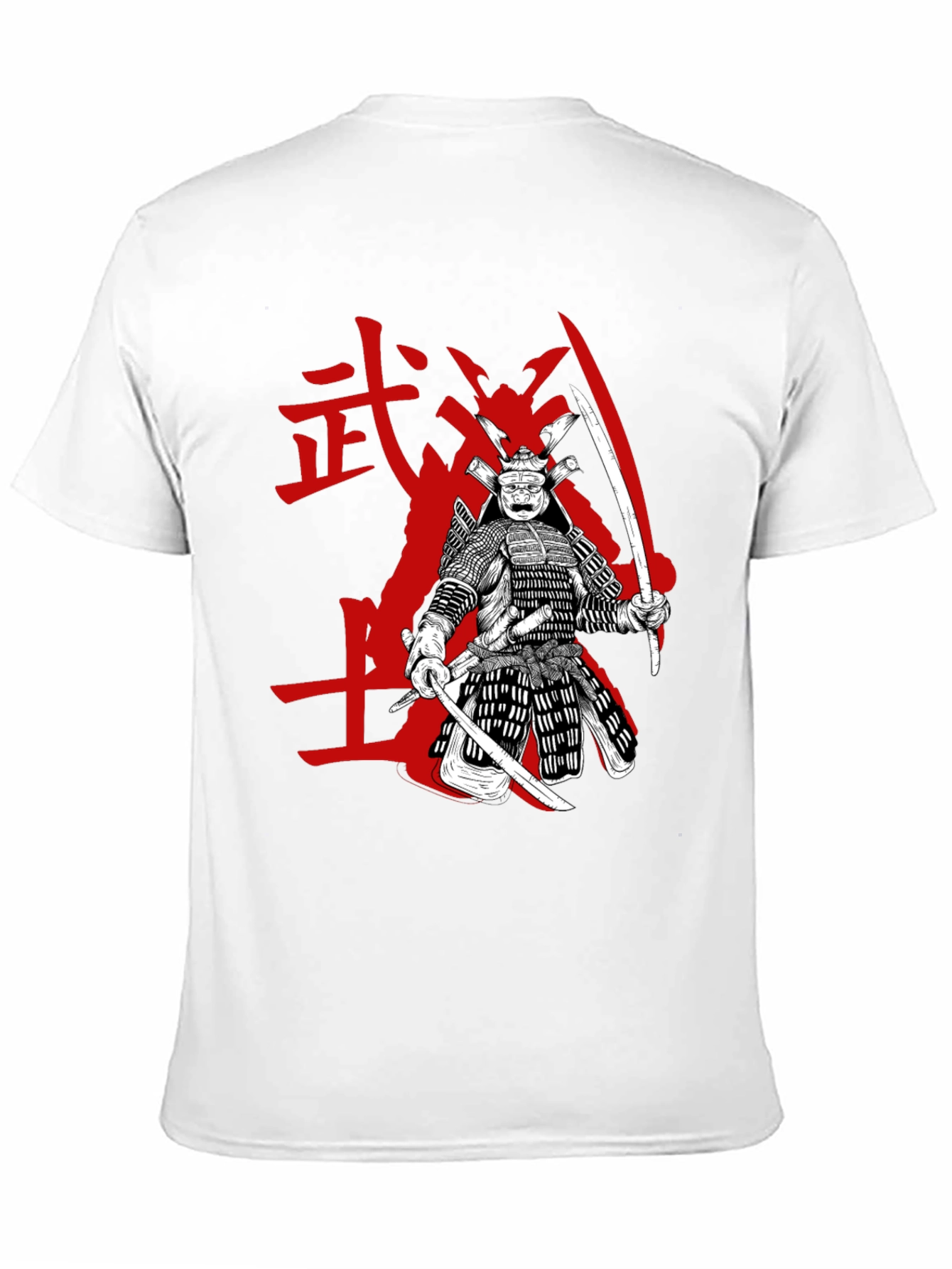 Samurai Graphic Tee - Black Cotton Blend