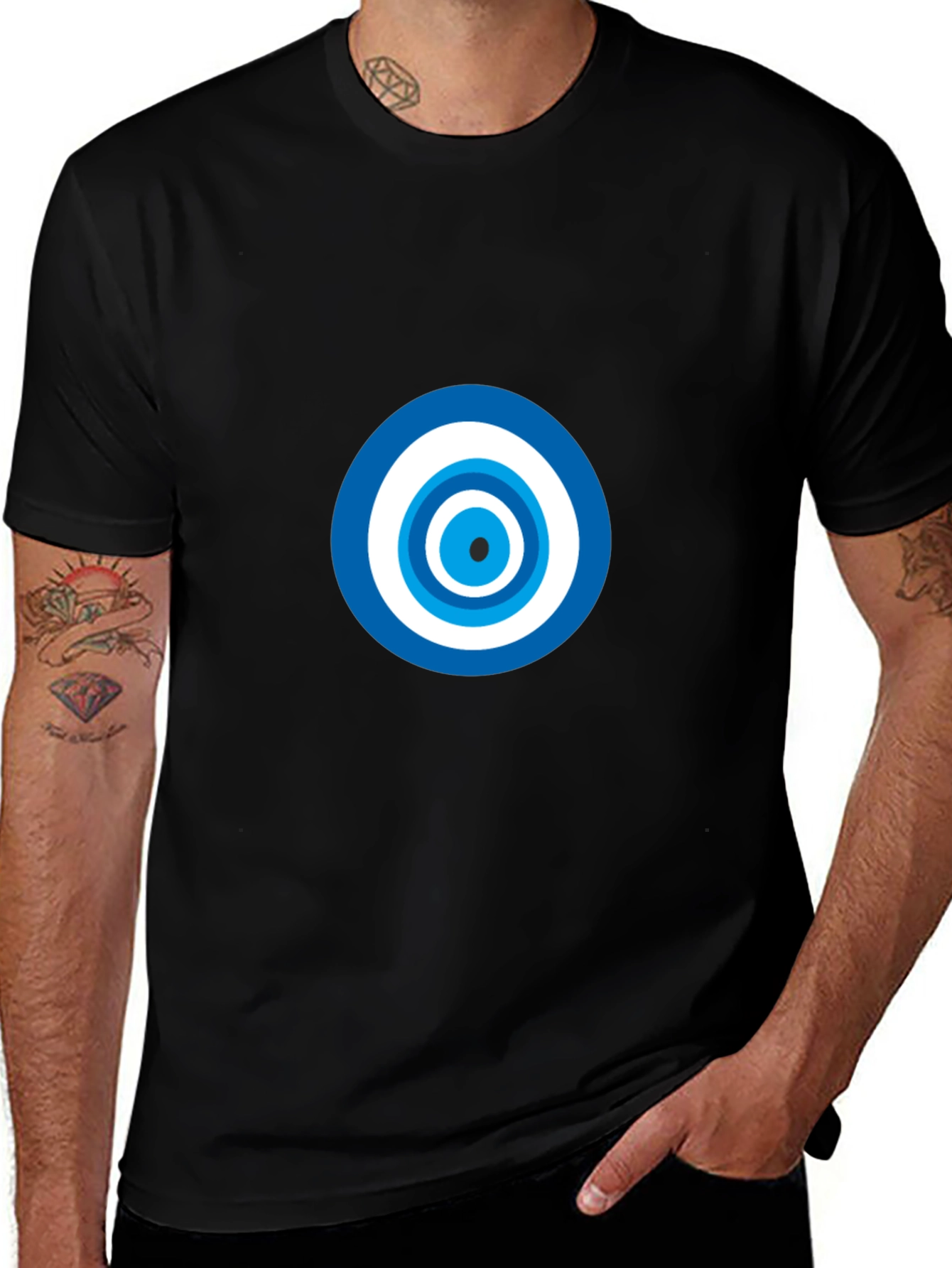 Evil Eye Graphic Black T-Shirt