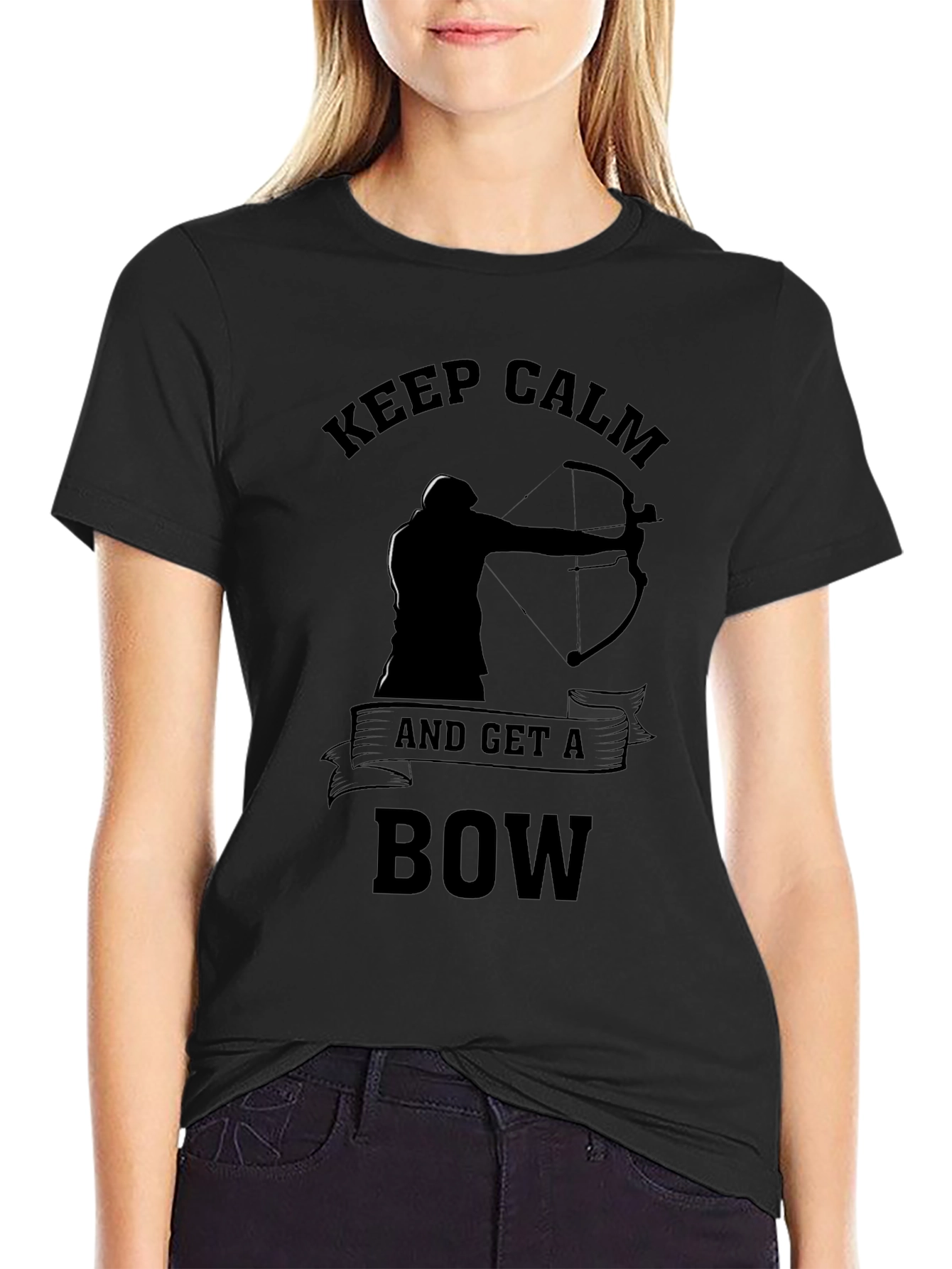 Keep Calm & Get a Bow T-Shirt Archery Design