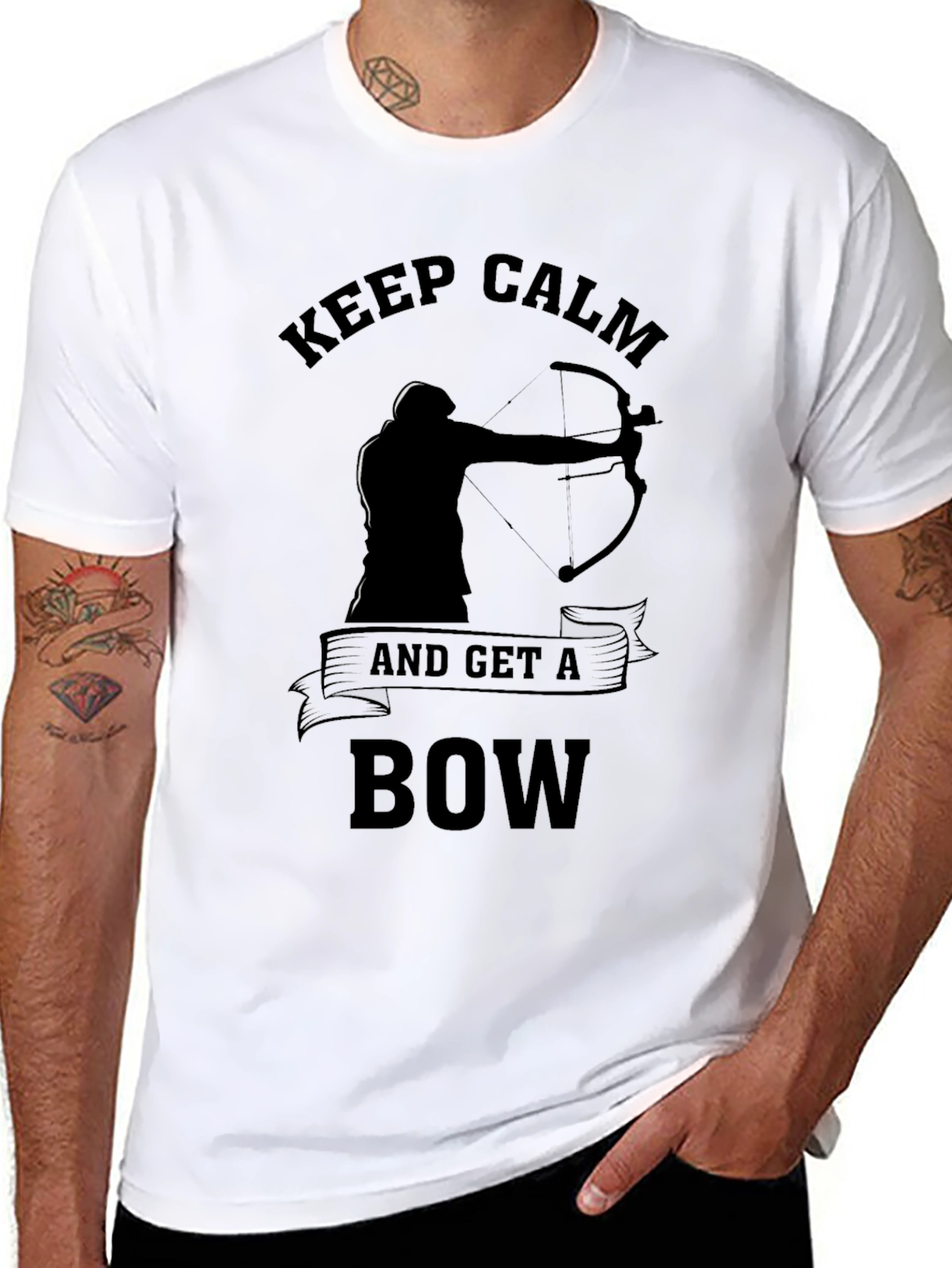 Keep Calm & Get a Bow T-Shirt Archery Design
