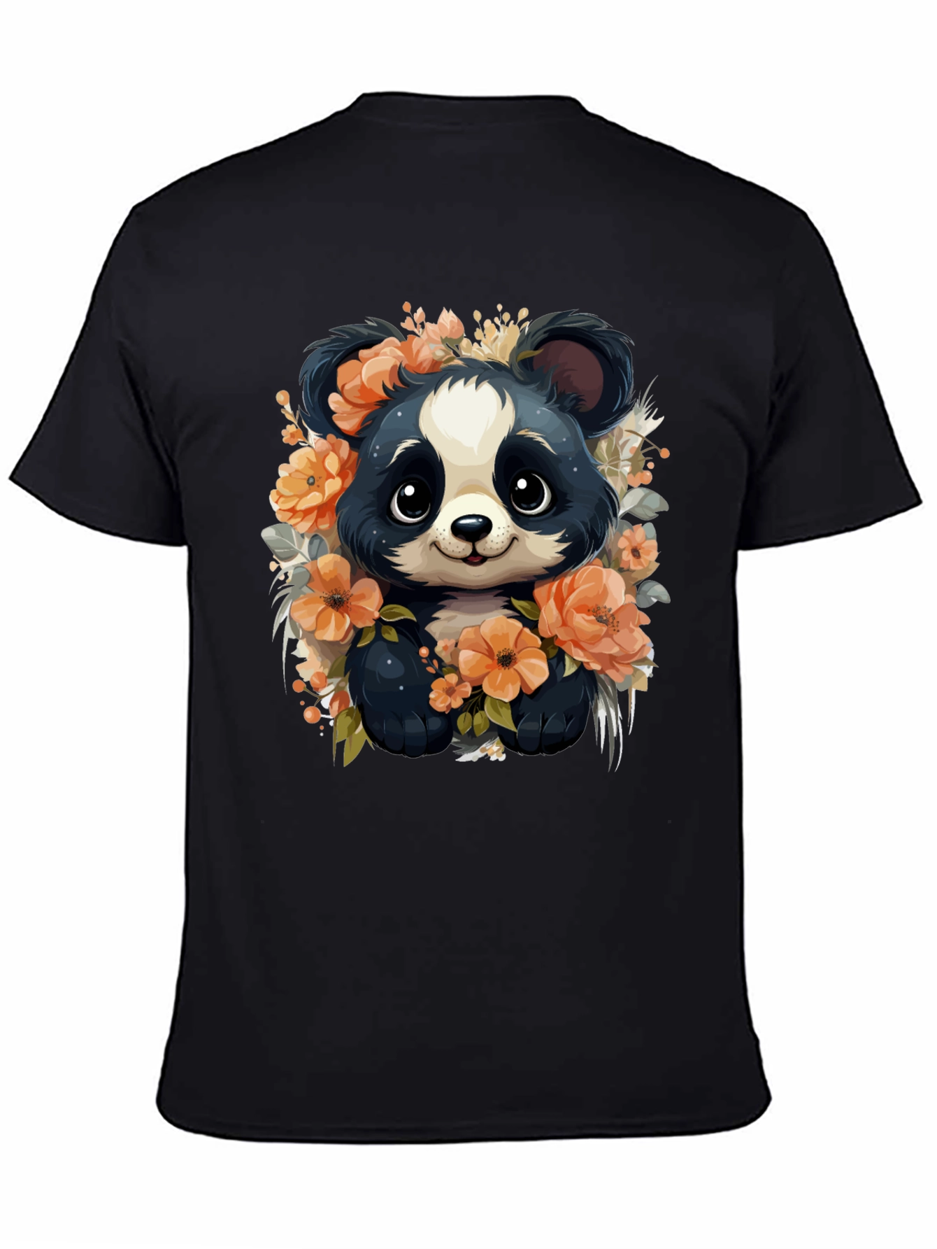 Panda Floral Graphic Tee - Stylish Animal Print