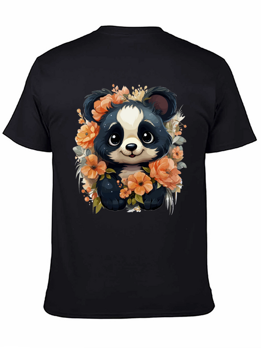 Panda Floral Graphic Tee - Stylish Animal Print