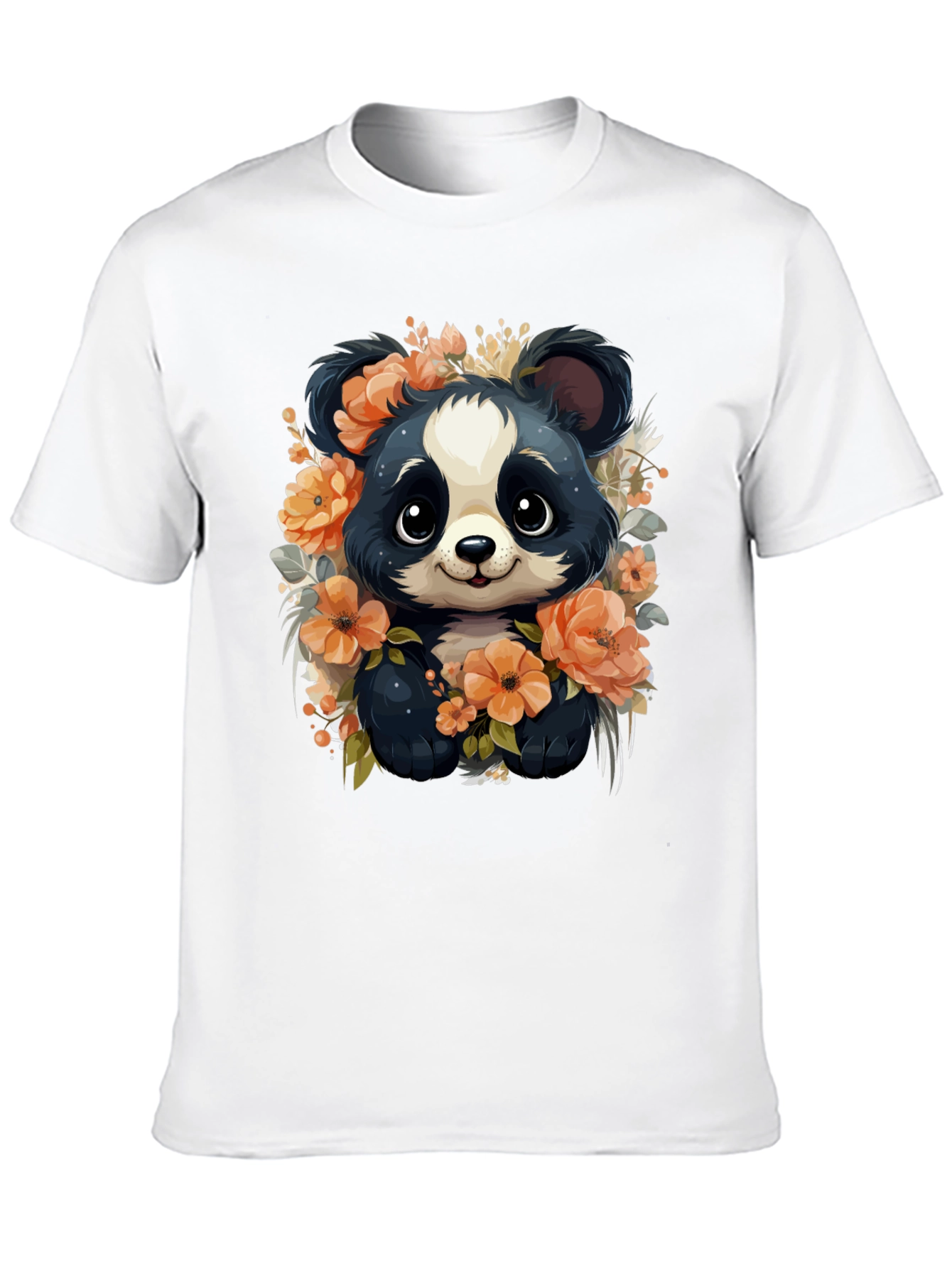 Panda Floral Graphic Tee - Stylish Animal Print