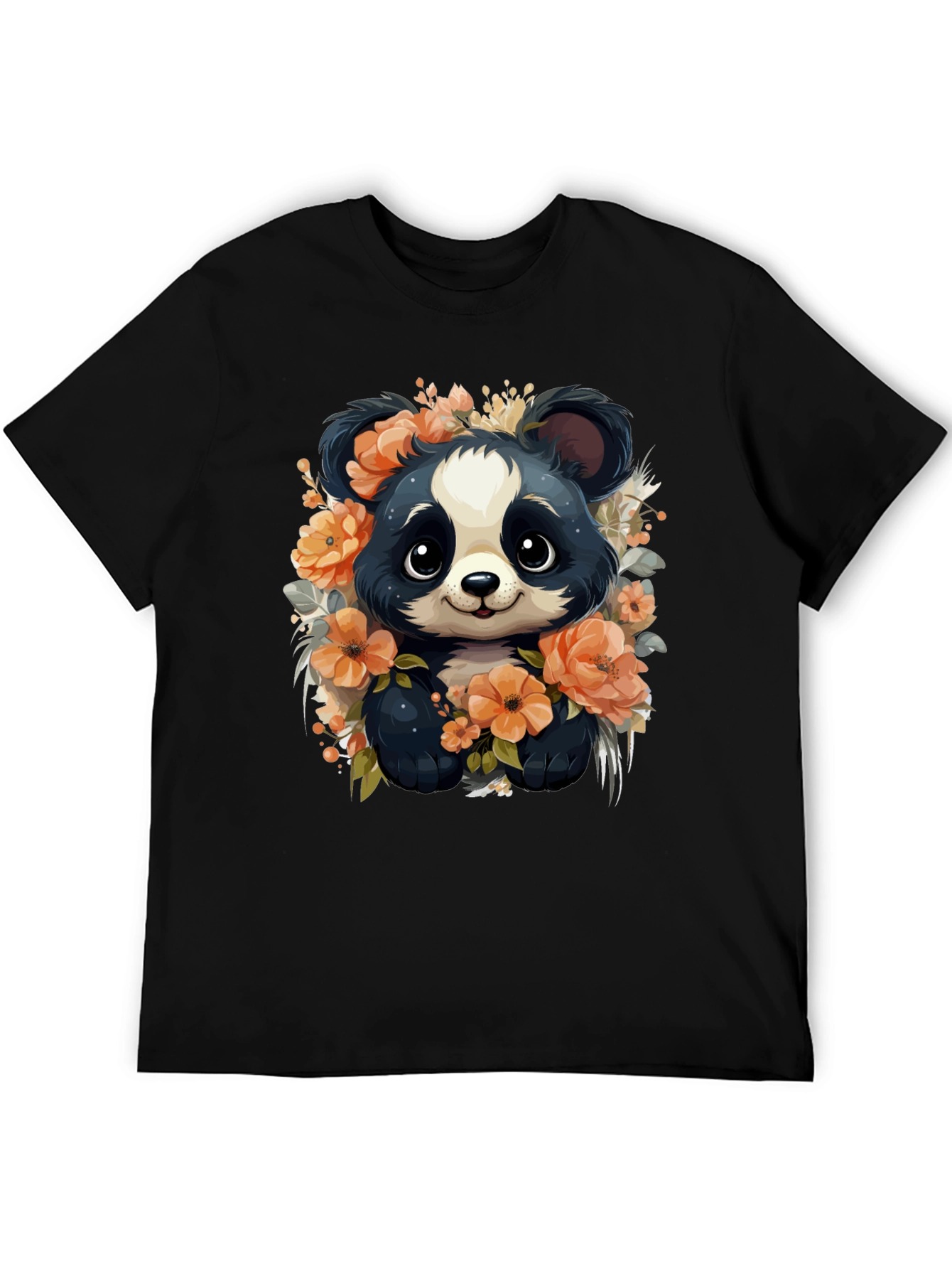 Panda Floral Graphic Tee - Stylish Animal Print