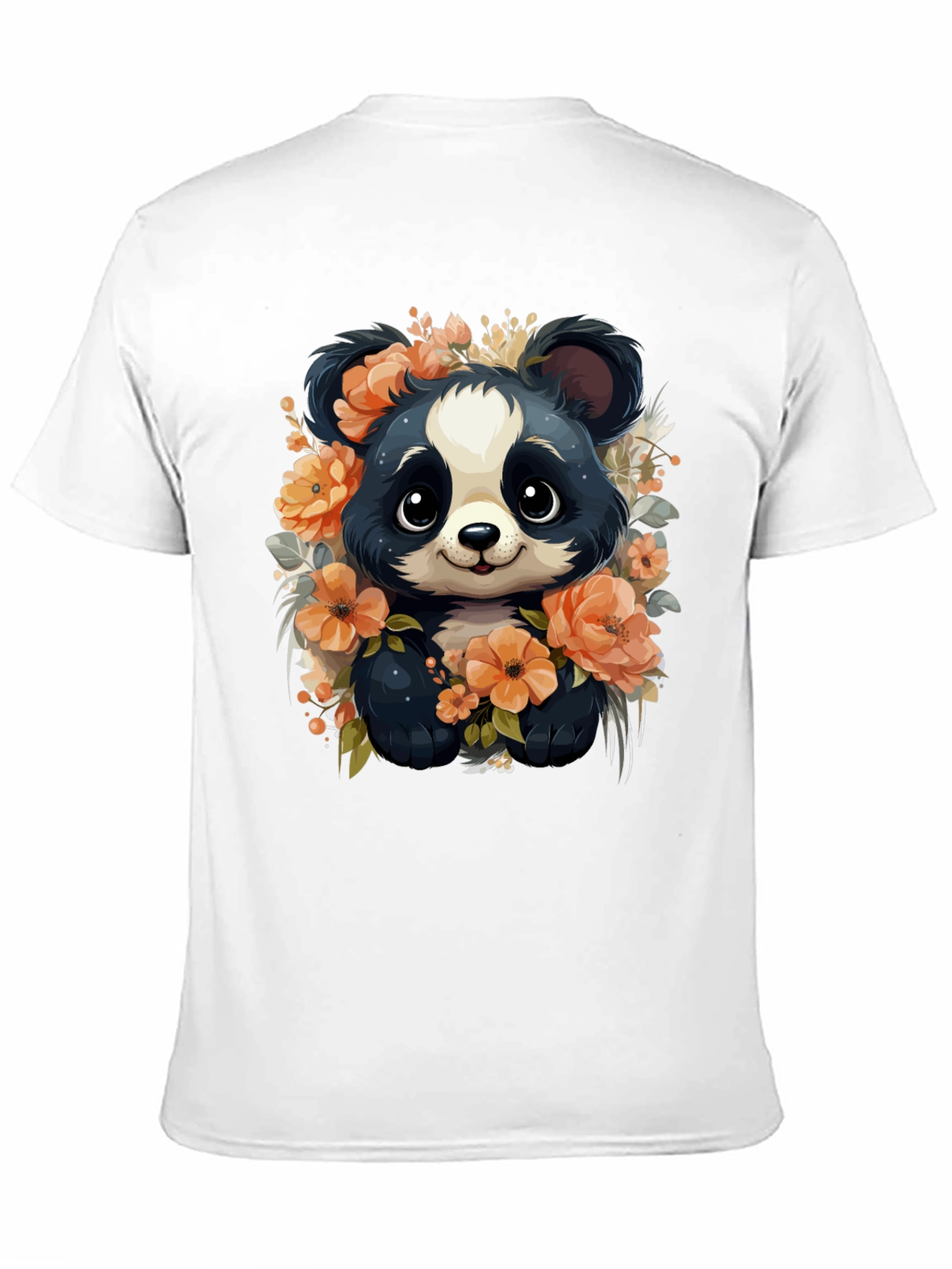 Panda Floral Graphic Tee - Stylish Animal Print