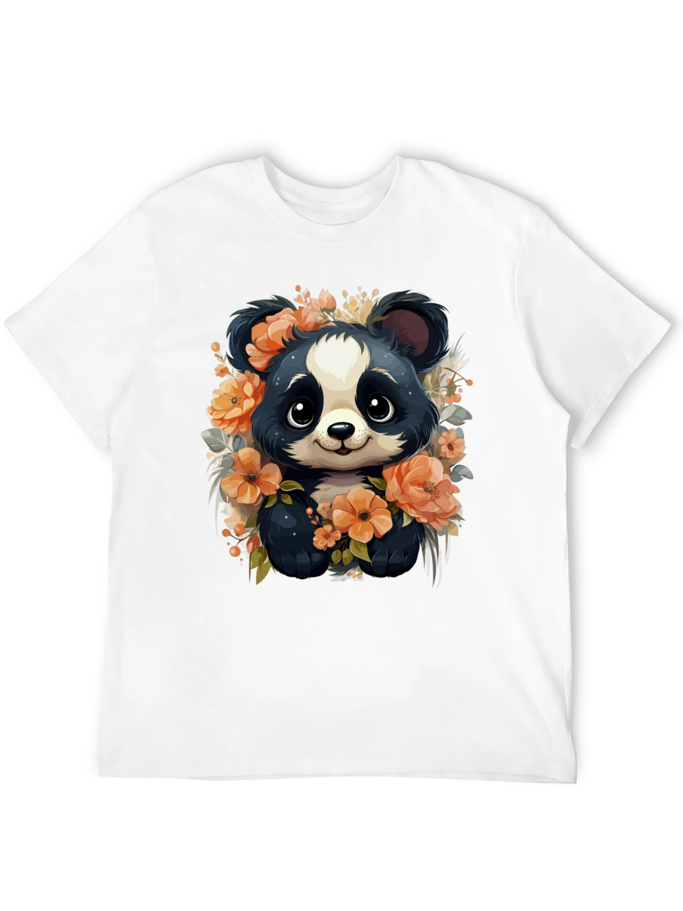Panda Floral Graphic Tee - Stylish Animal Print