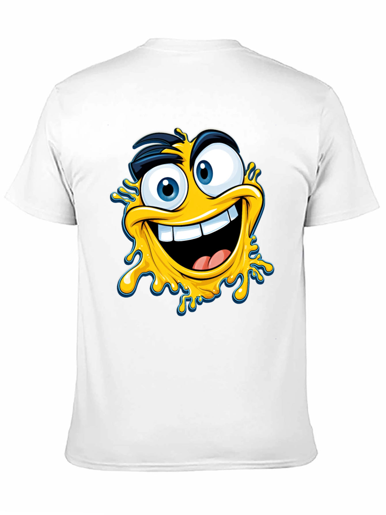 Crazy Emoji Graphic Tee - Black Cotton T-Shirt