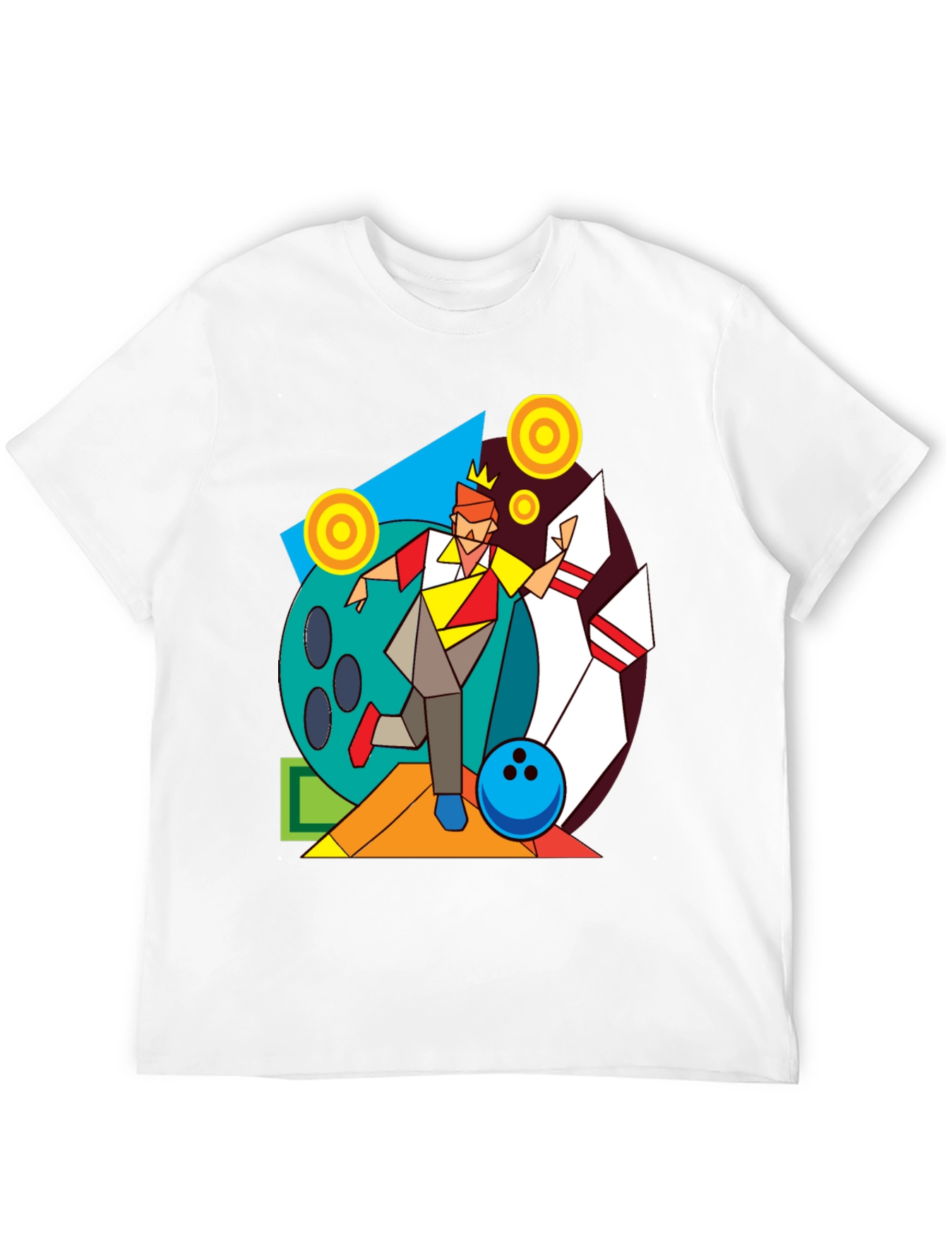 Geometric Bowling King Graphic Tee