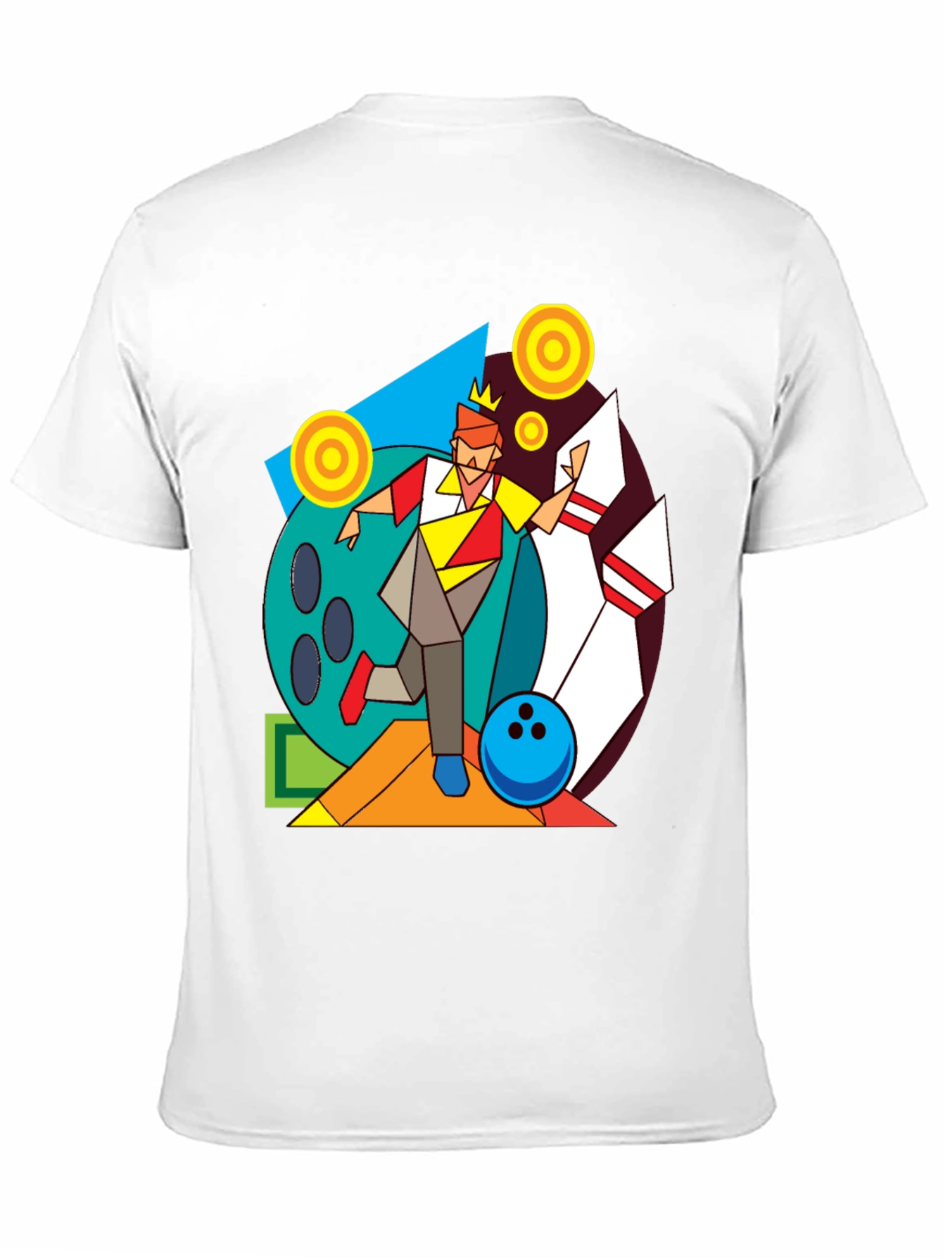 Geometric Bowling King Graphic Tee